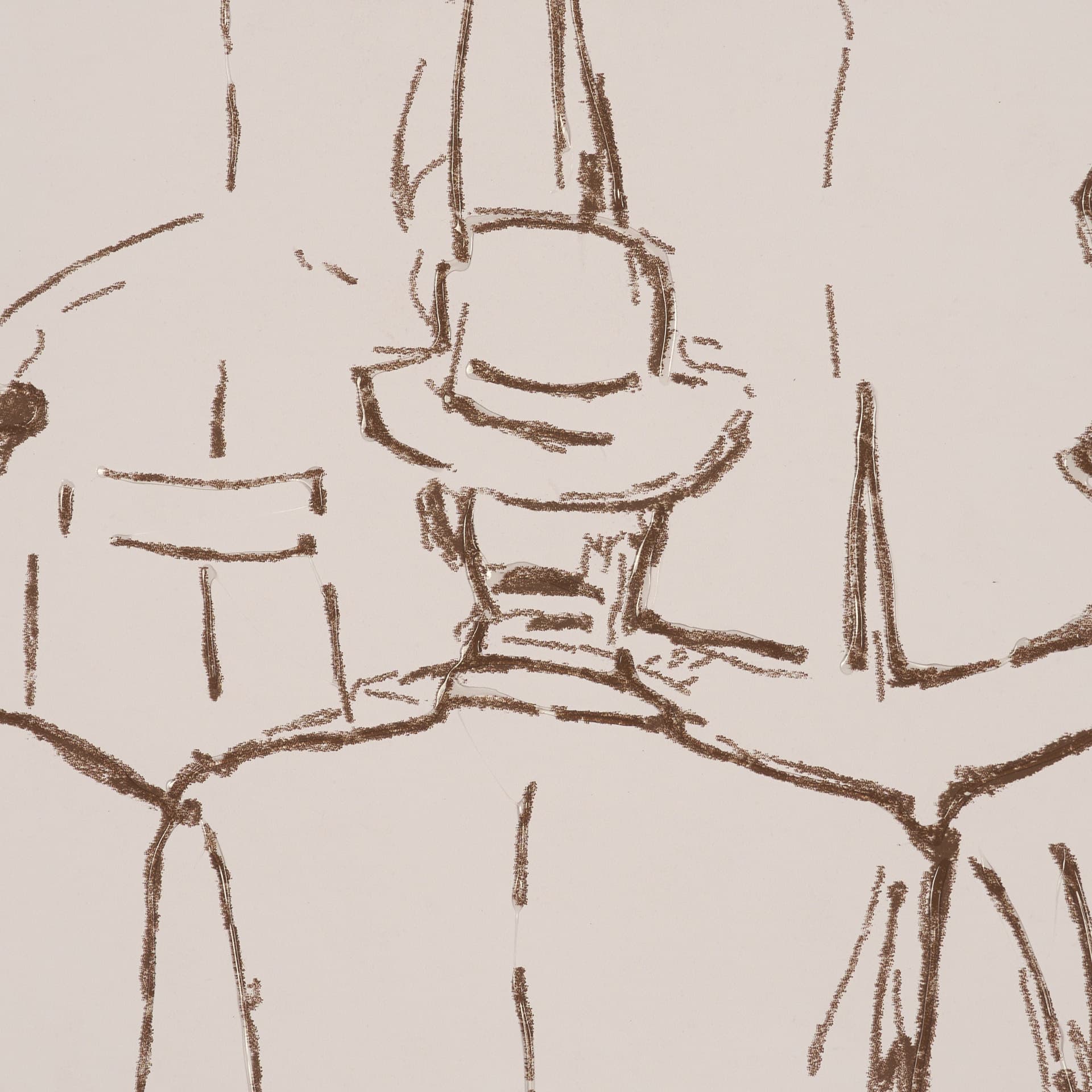 Hats & Bow Ties by Mercana Studio Hand-Embellished Framed Artwork Matted under Glass — product photograph