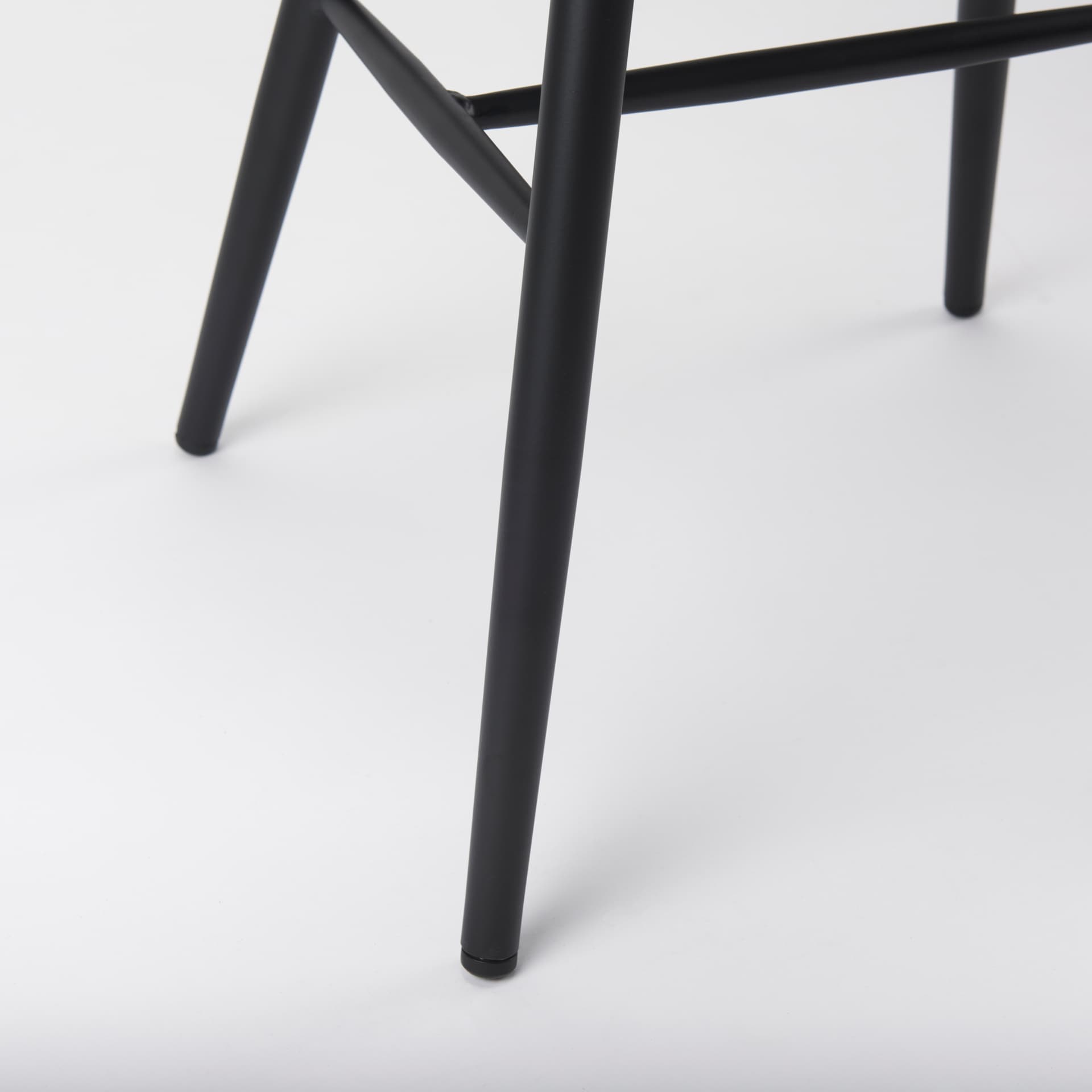 Colin Curved Back Dining Side Chair | Black Metal — product photograph