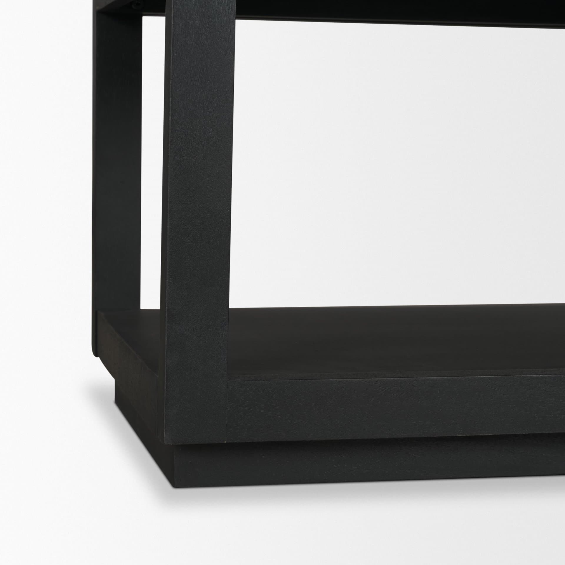 Bela 80" Matte Black Wood Arched Console Table — product photograph