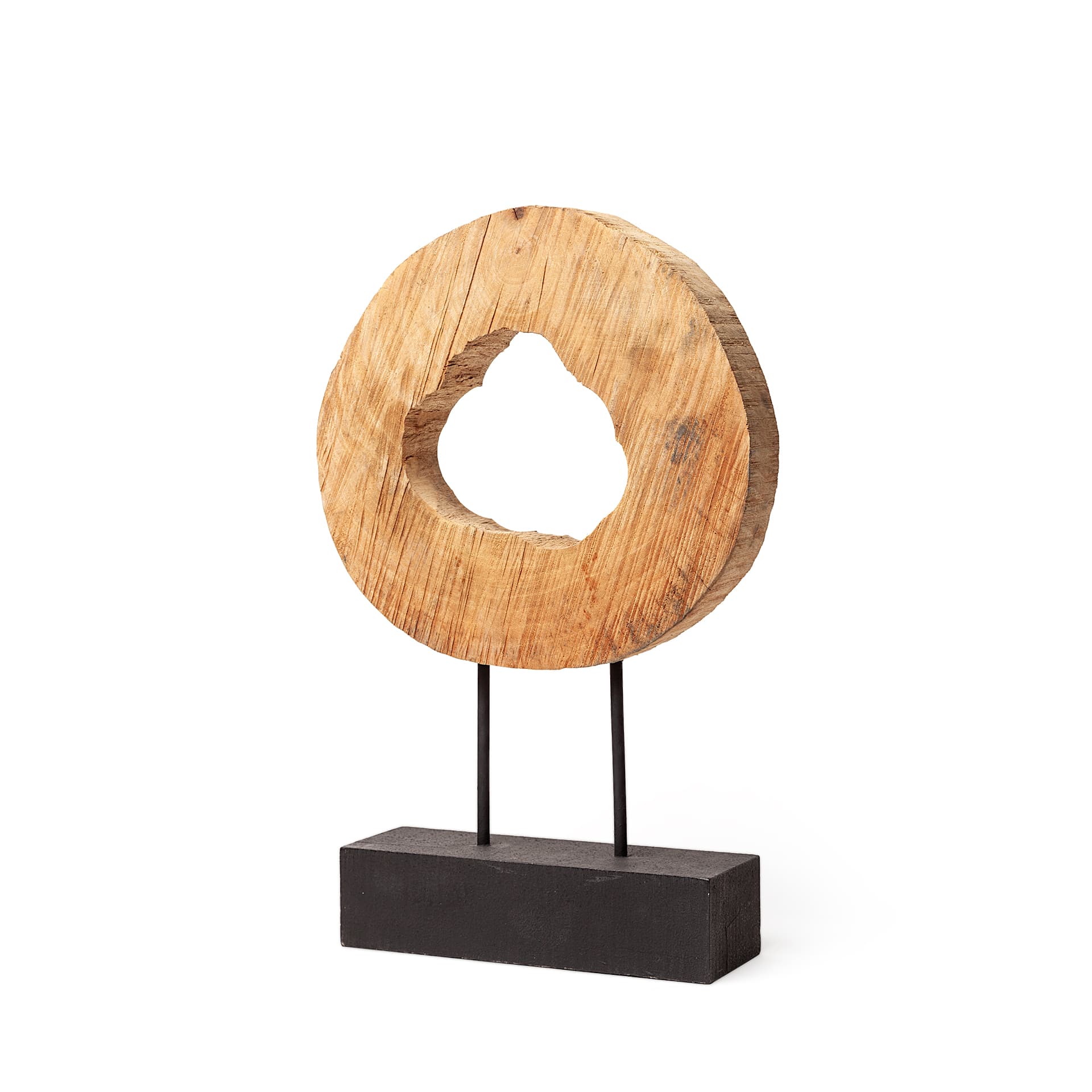 Ironwood II (Small) 13L x 4W Natural Wooden Circular Object — product photograph