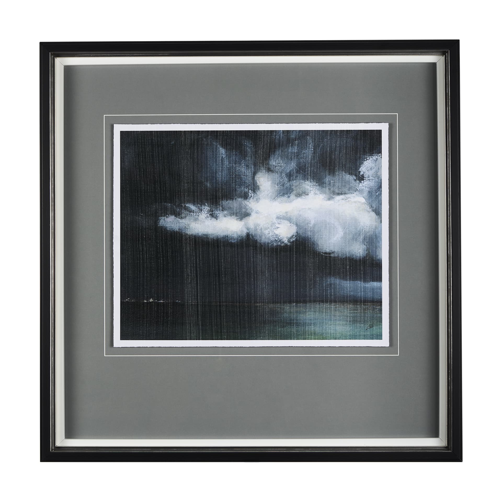 Stormy Skys II by Mercana Studio a Hand Embellished Textured Framed Art Print Matted under Glass — product photograph