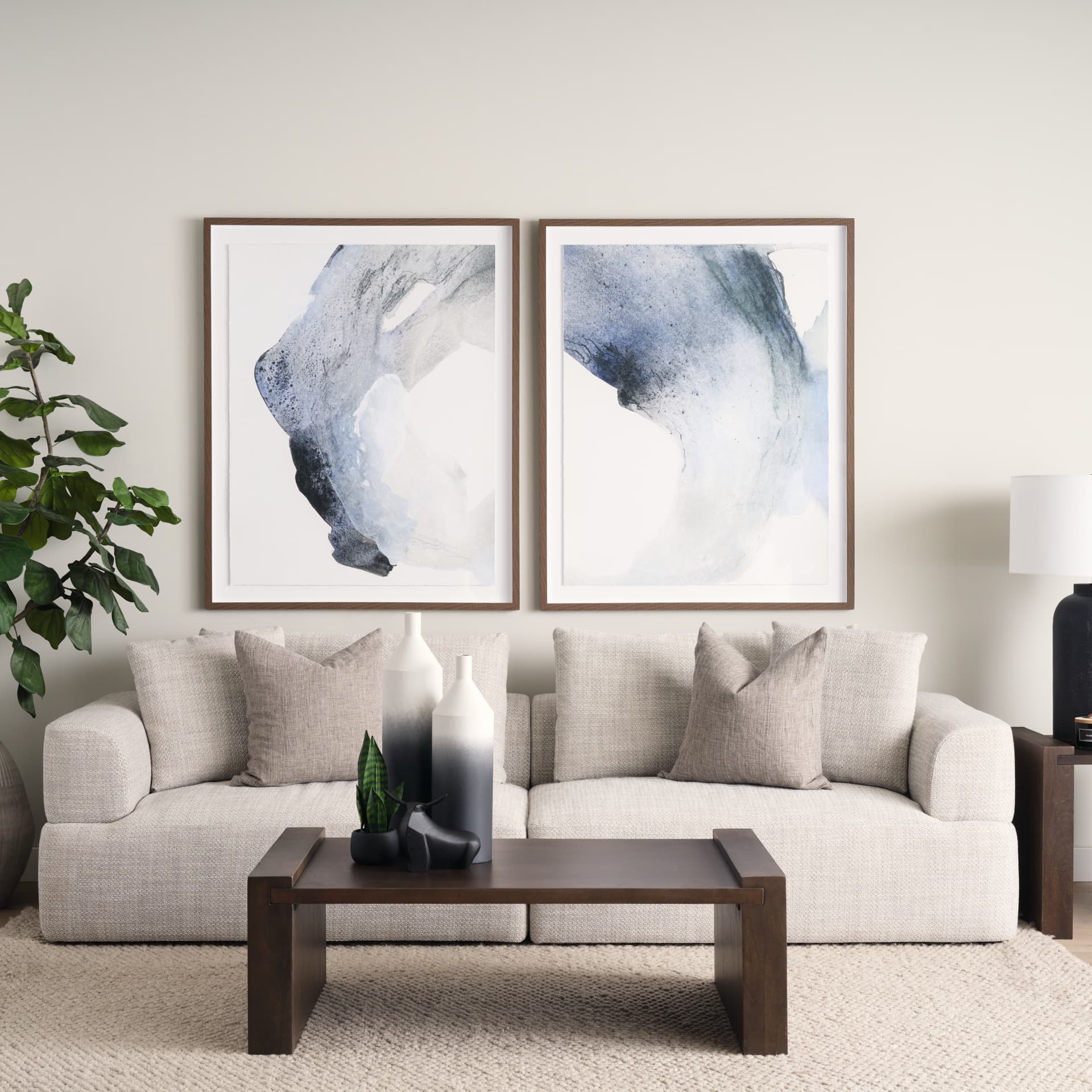 w/ Black Ombre Metal Vase — product photograph