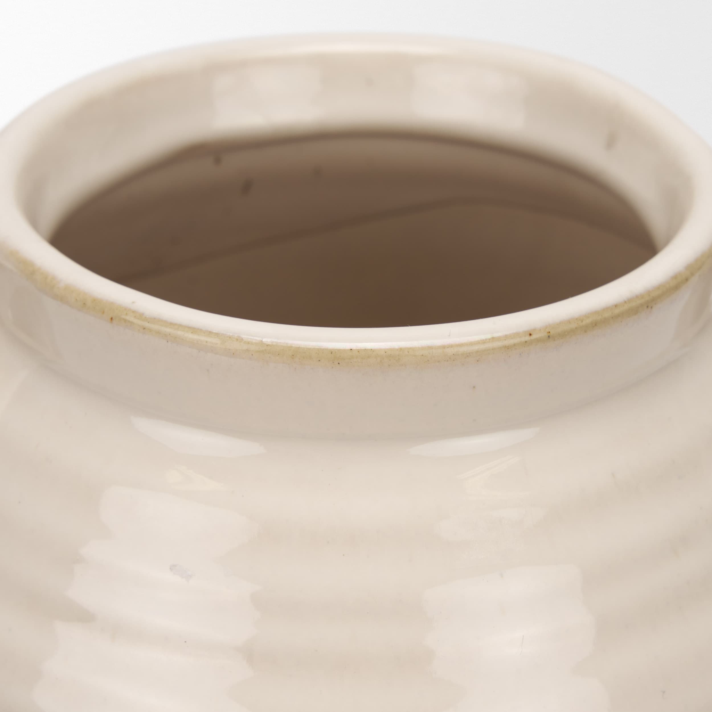 Tryna Small Beige w/ Matte Brown Ceramic Vase — product photograph