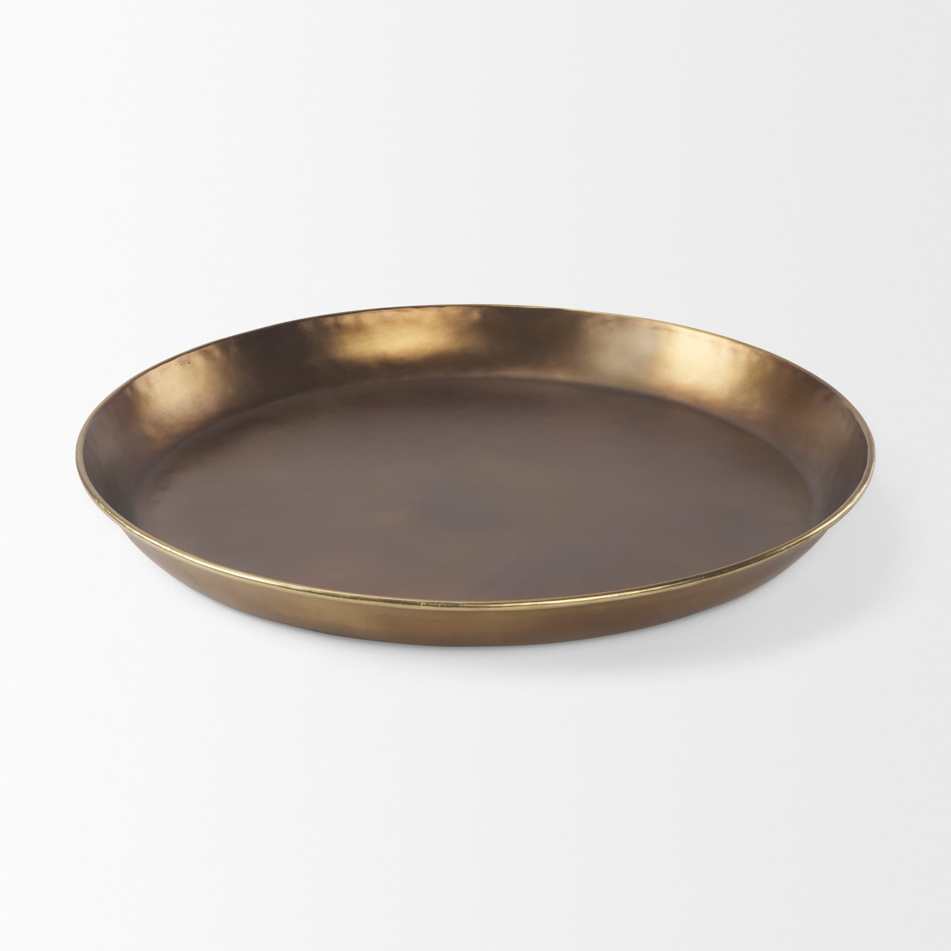 Eagan 24.0L x 24.0W x 2.0H Brass Aluminium Tray Large — product photograph