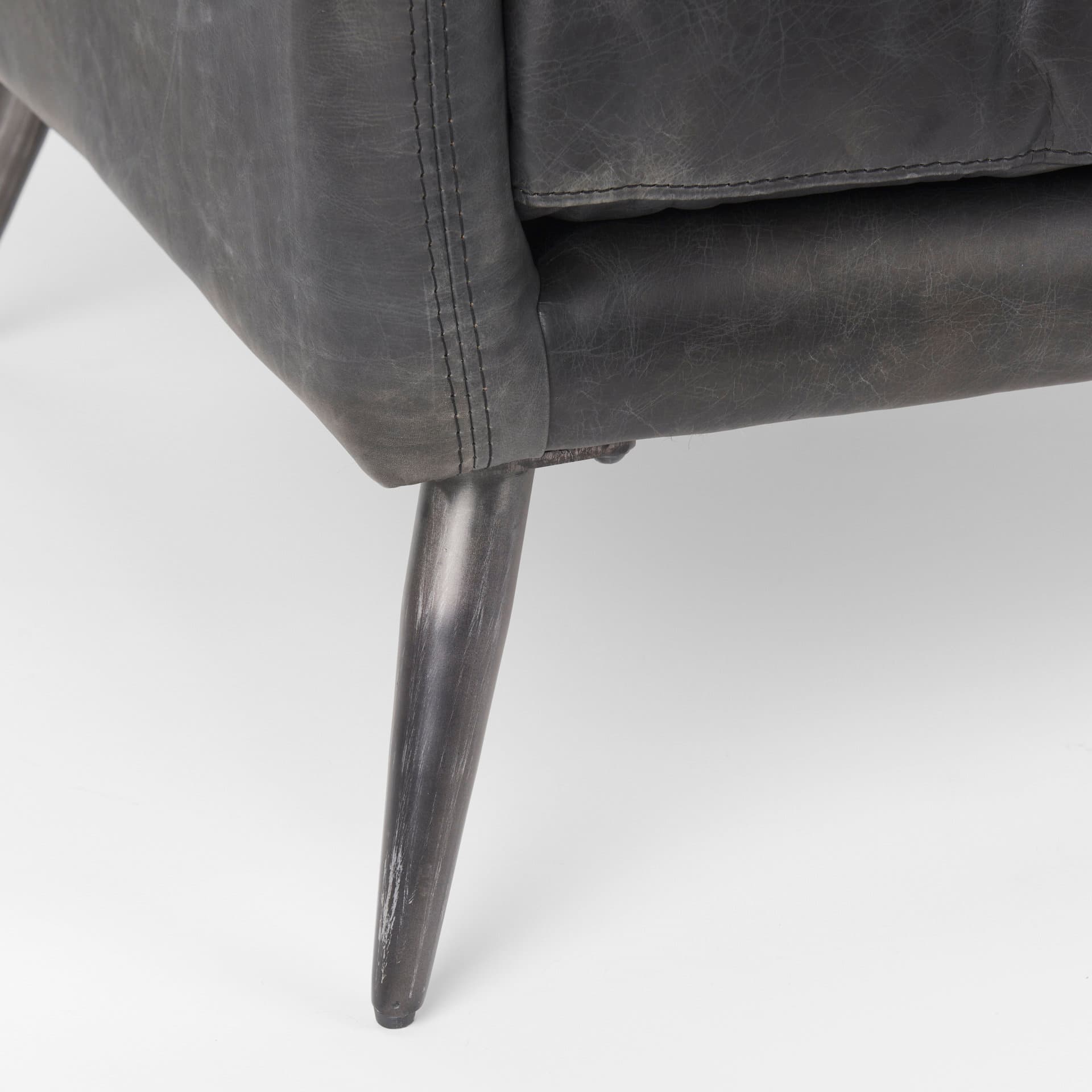 Cochrane 34.5L x 33.0W x 32.5H Black Leather Wrapped Chair — product photograph