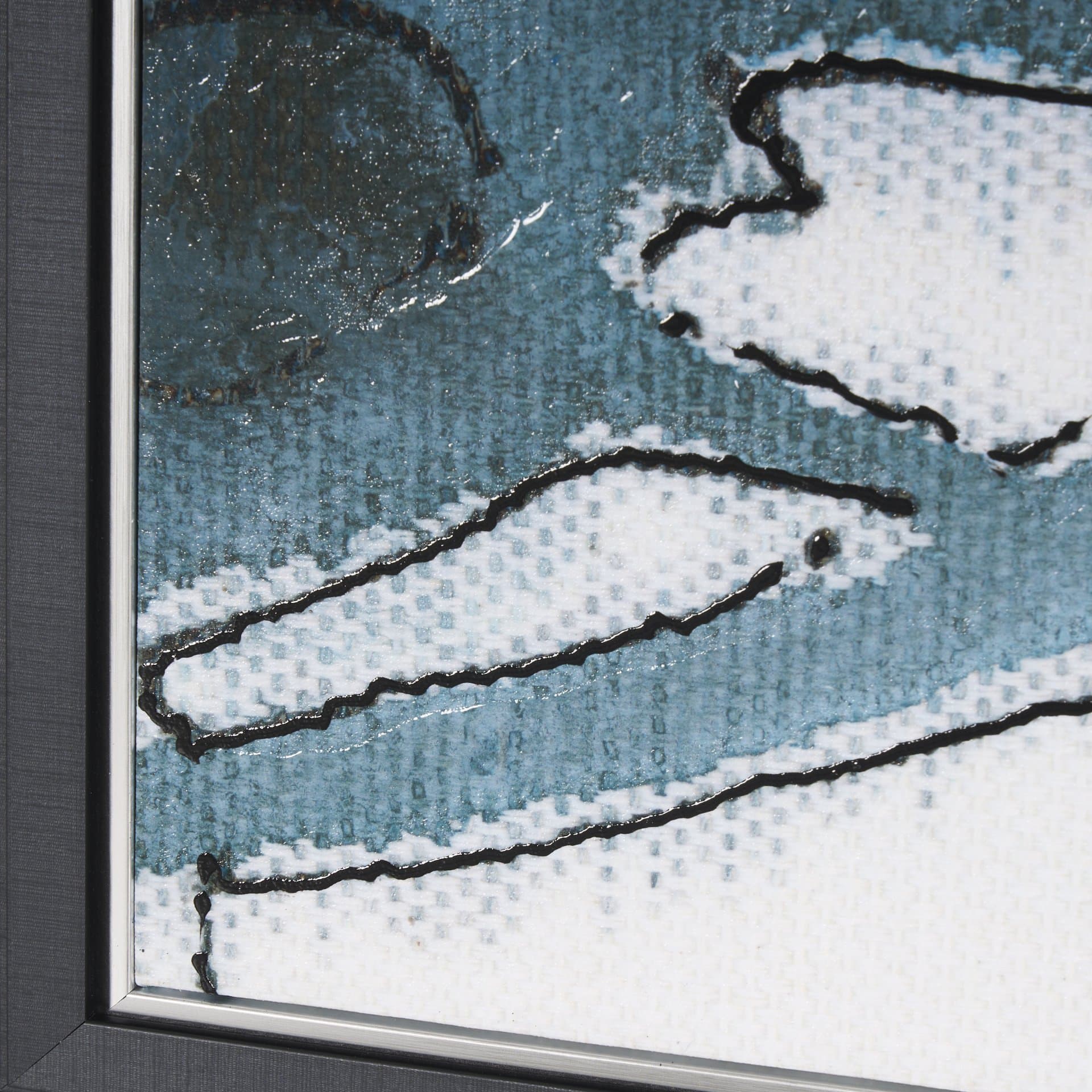 Tributary I by Mercana Studio a Hand Embellished Textured Framed Canvas — product photograph