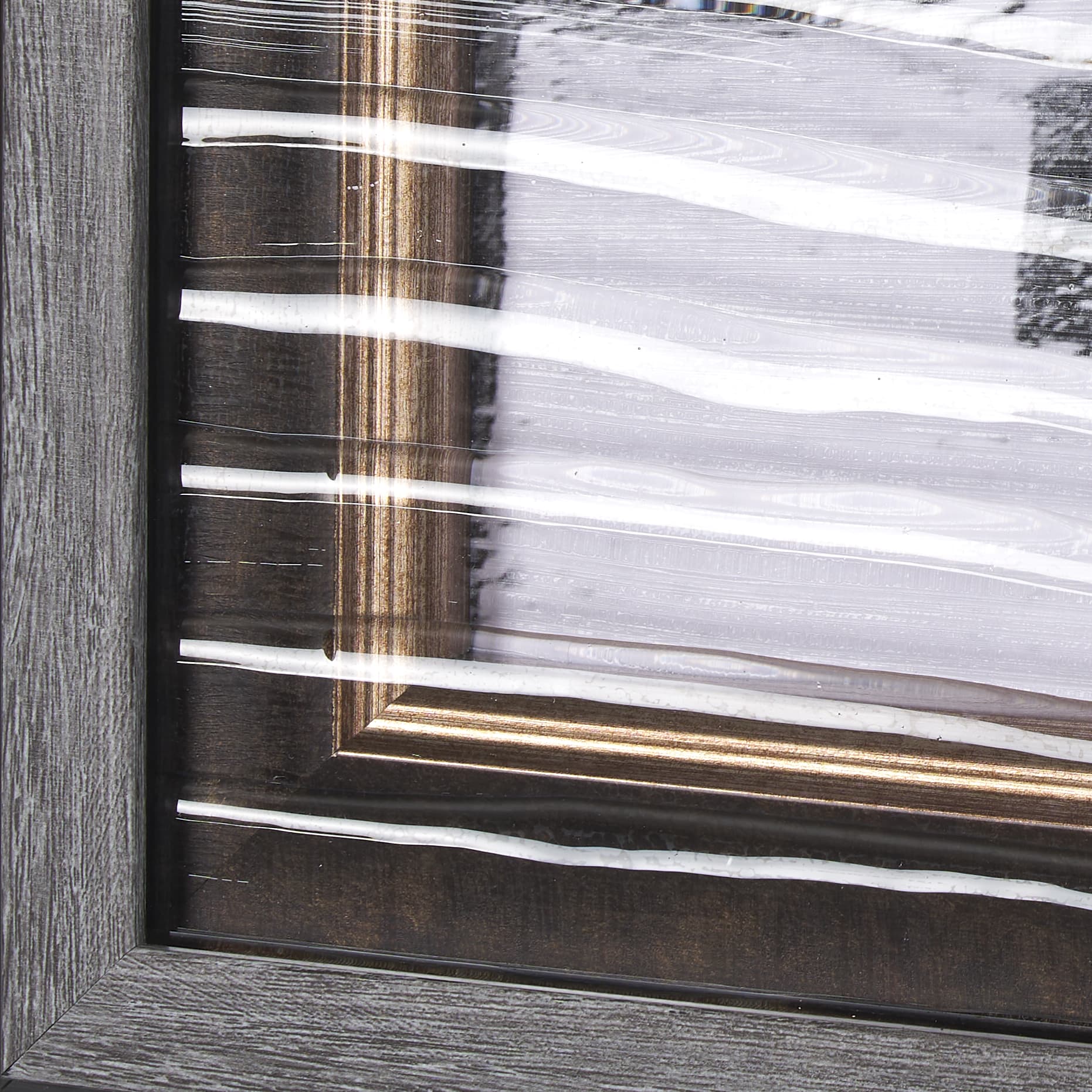 U Bein Bridge by Mercana Studio a Hand Embellished Textured Framed Photo Art Print Matted under Glas — product photograph