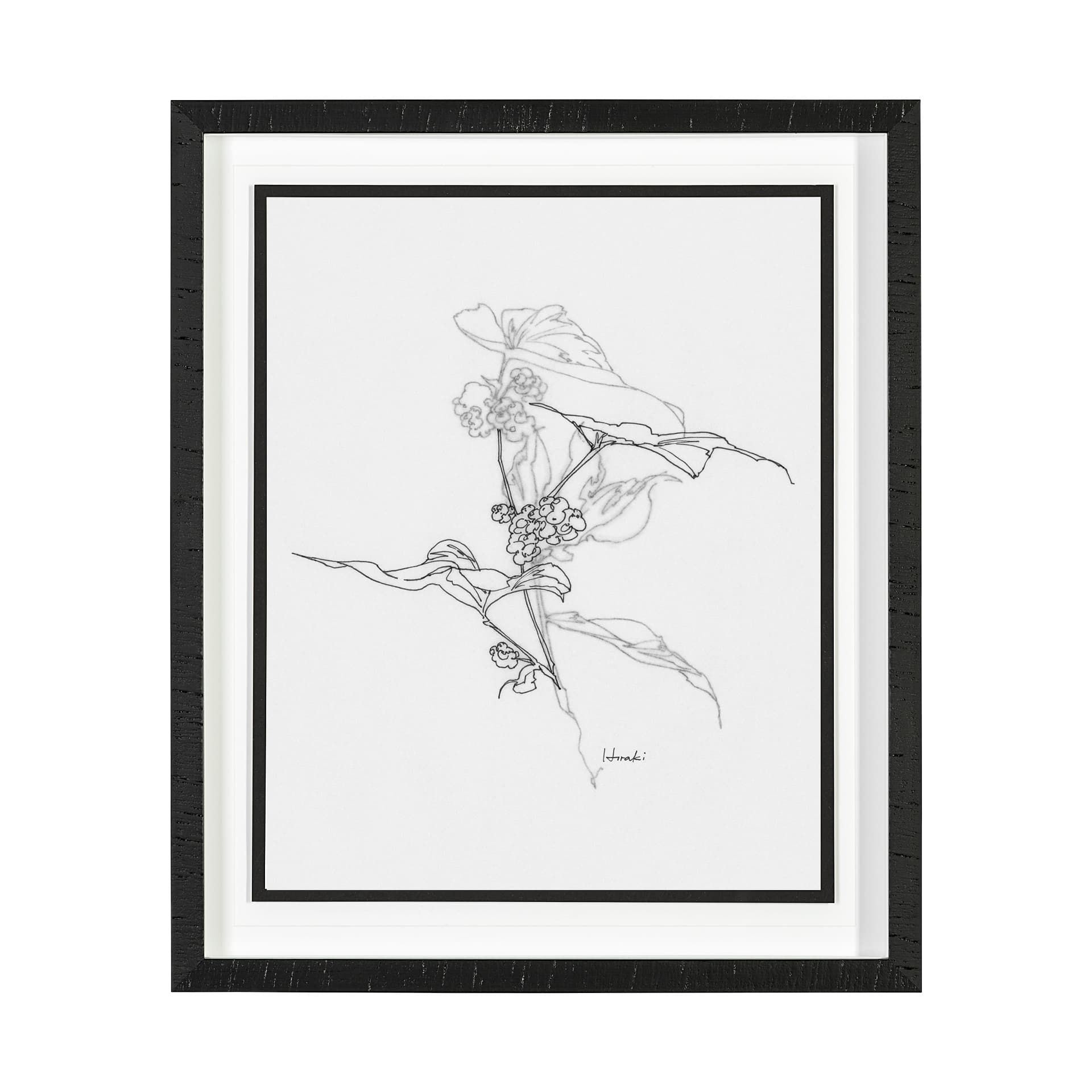 Arrangement III by Hiraki a Framed Art Print Matted under Glass — product photograph