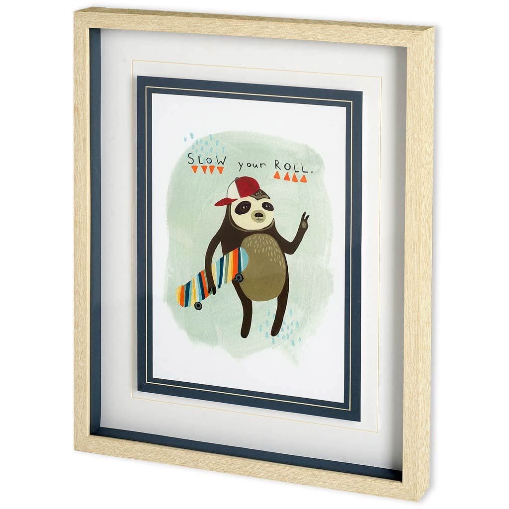 Hipster Sloth I by June Erica Vess a Framed Art Print Matted under Glass — product photograph