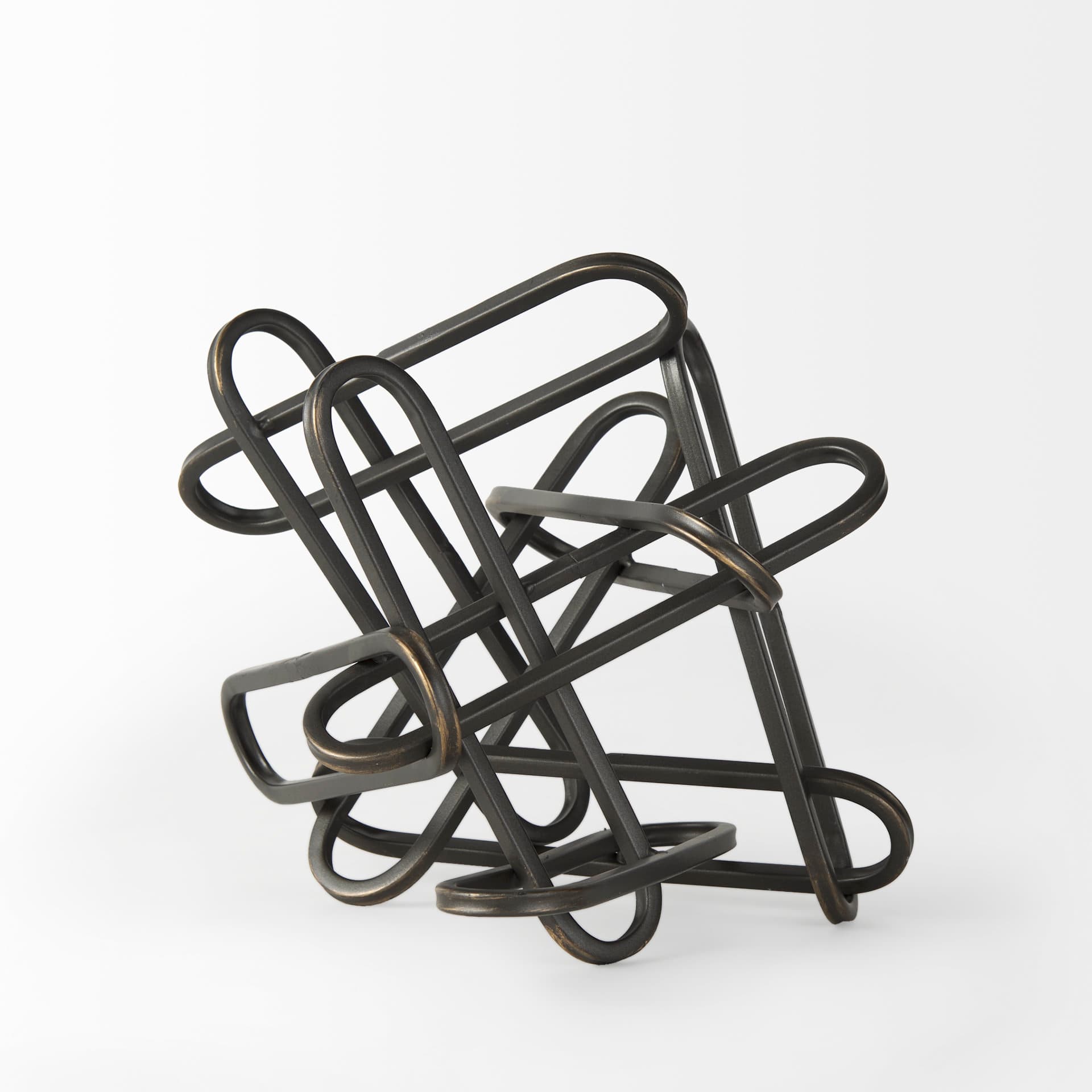 Henderson 10.4L x 8.3W x 7.7H Black Metal Paperclip Decorative Object — product photograph