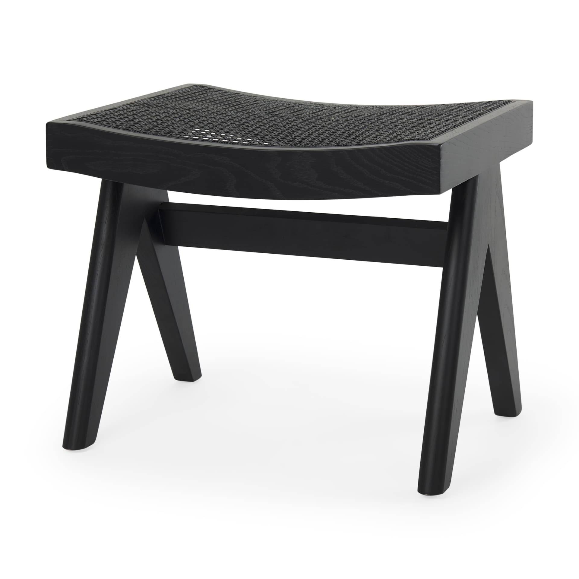 Arvin 21.7L x 17.7W x 18.1H Black Wooden Stool — product photograph