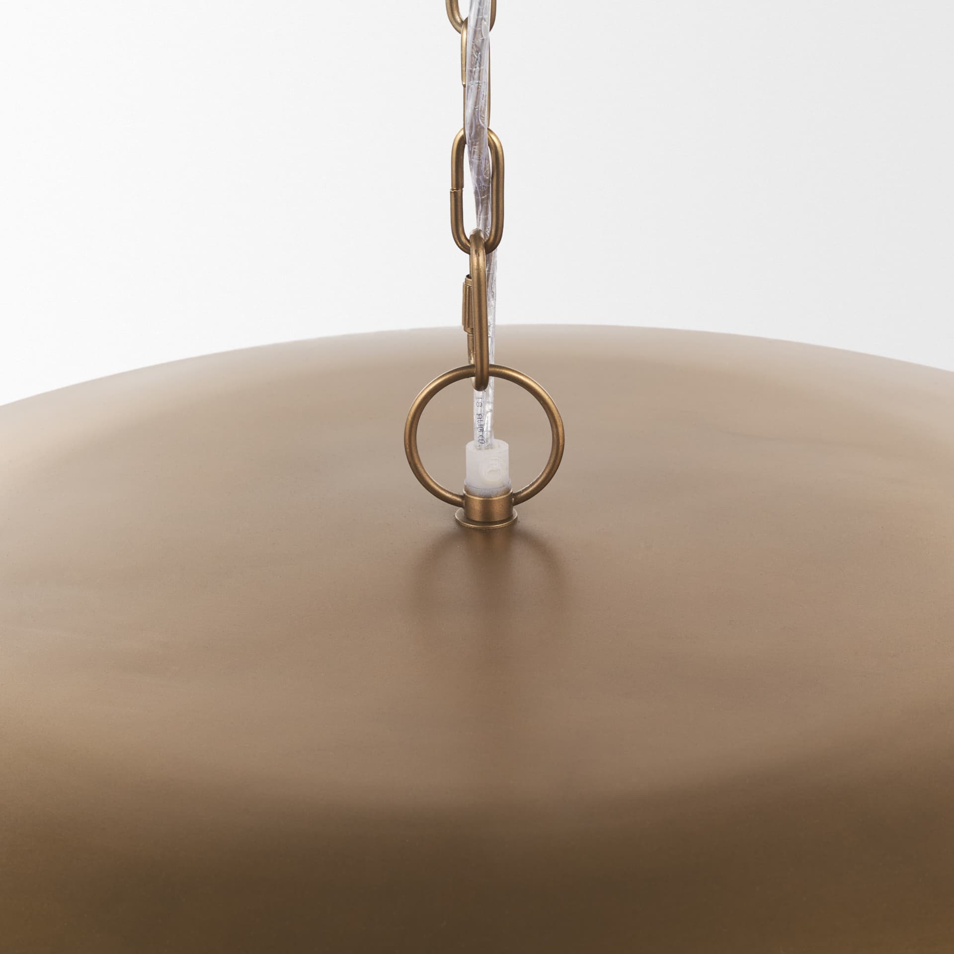Sanne Antiqued Gold Metal w/ Silver Foil Wide Pendant Light — product photograph