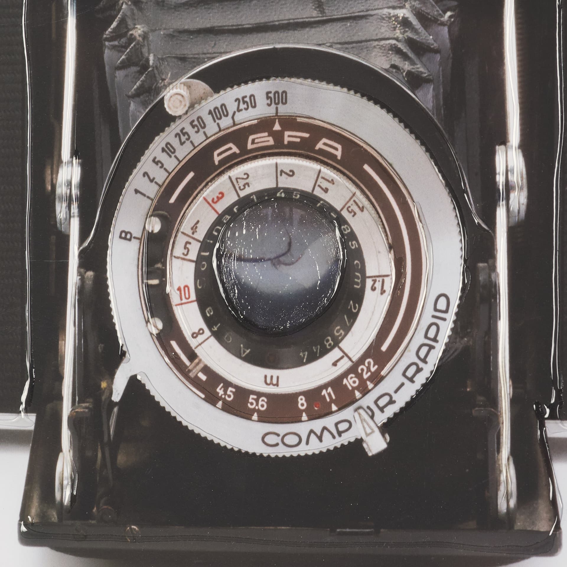 Camera by Deborah Revell Hand Embelished Framed Art Print Matted under Glass — product photograph