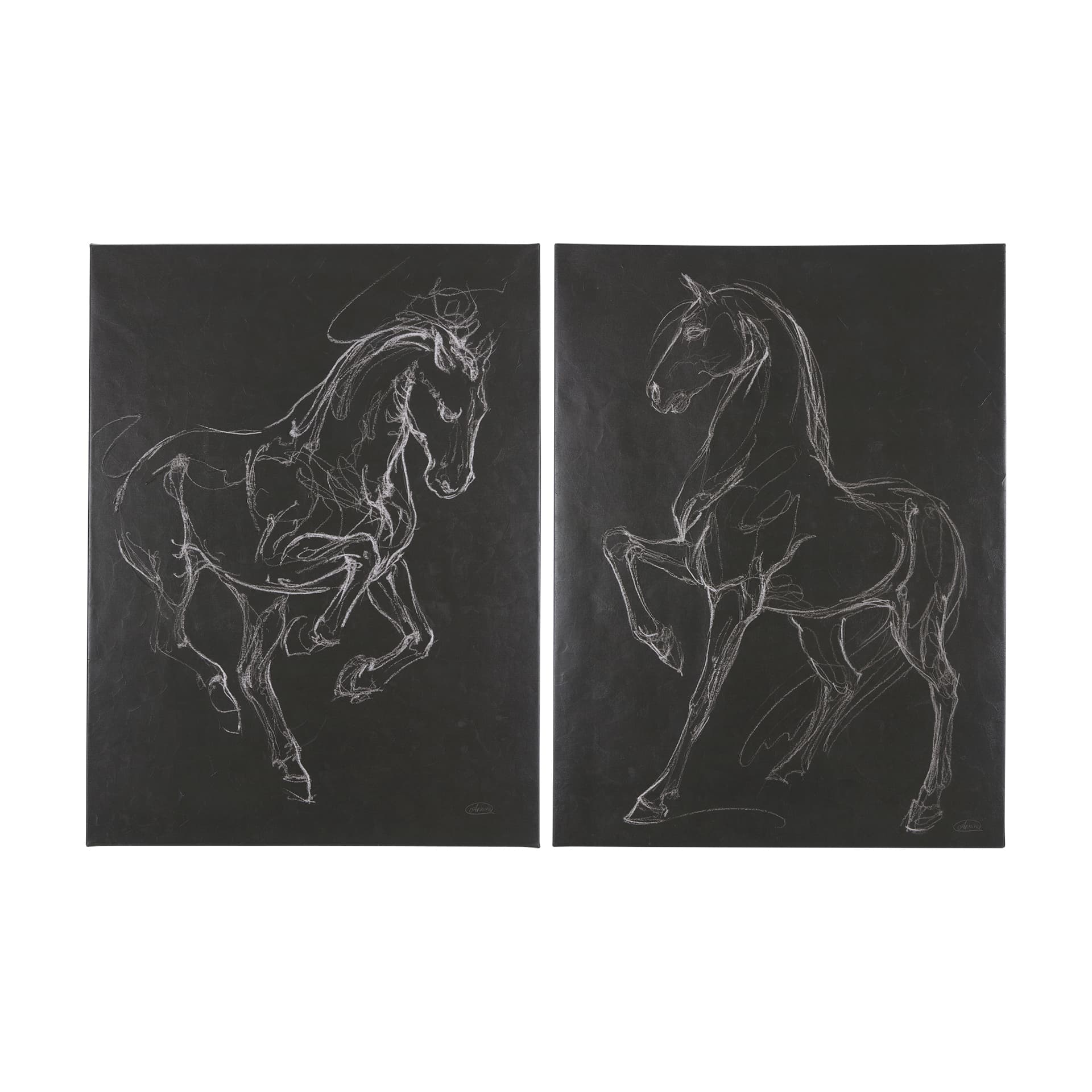 Horse III by Mercana Studio a Hand Embellished Textured Canvas — product photograph