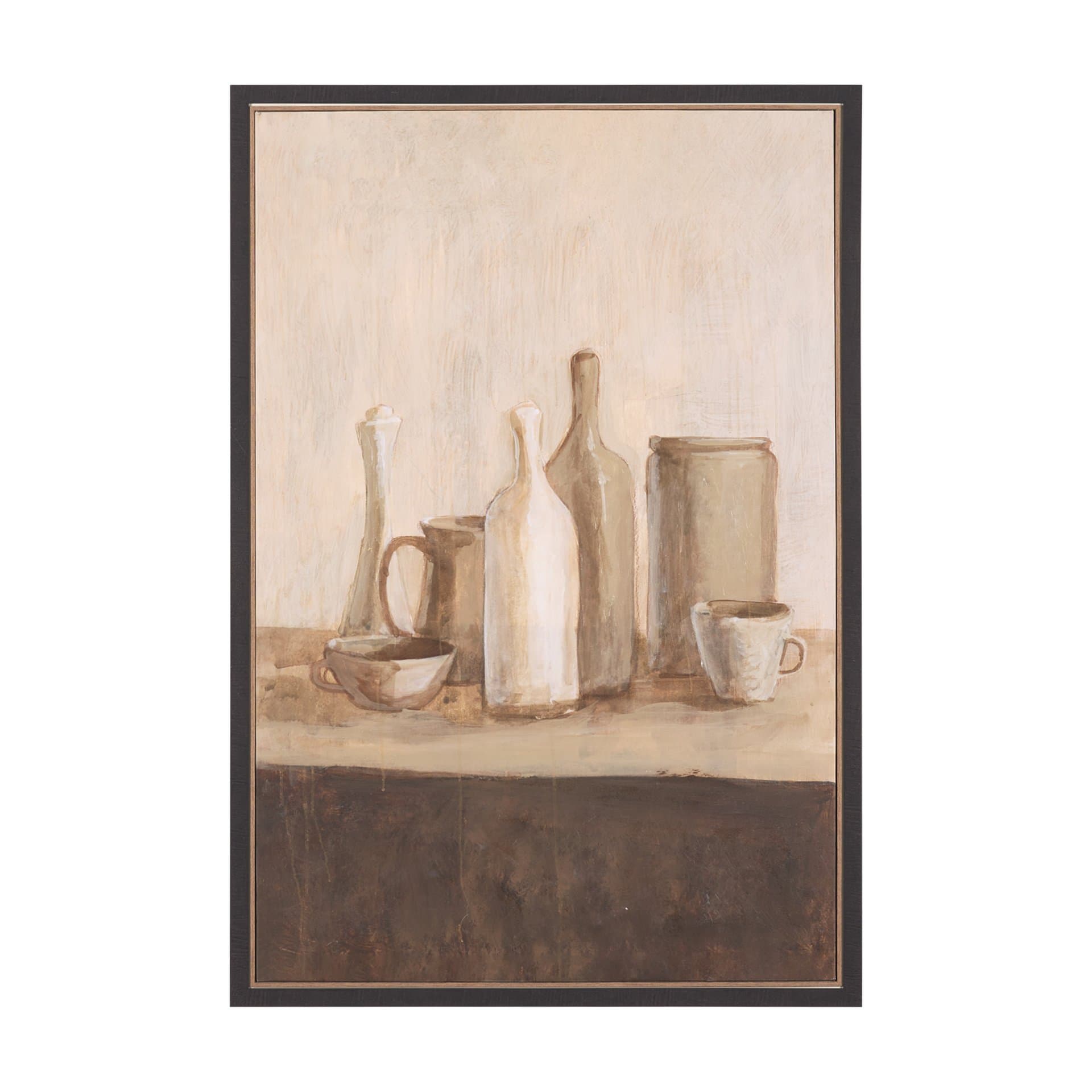 Bottled Perspective II by Mercana Studio Hand-Embellished Textured Framed Canvas Artwork — product photograph