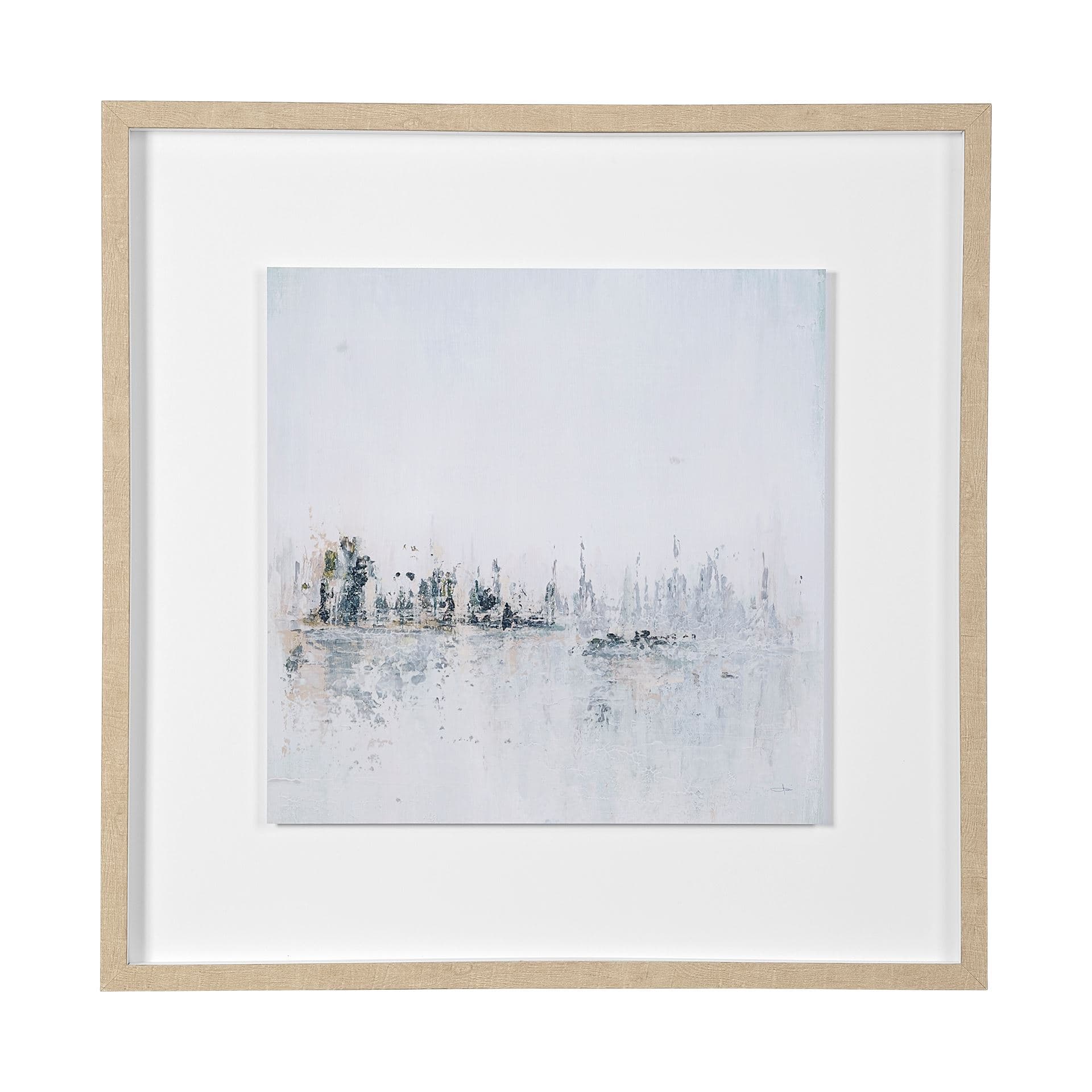 Waterfront II by Jonathan Klassen a Hand Embellished Textured Framed Art Print Matted under Glass — product photograph