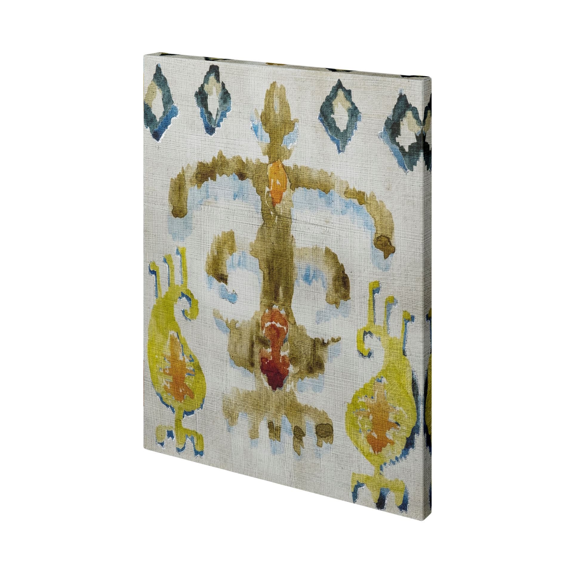 Bohemian Ikat III by Chariklia Zarris a Hand Embellished Textured Canvas — product photograph