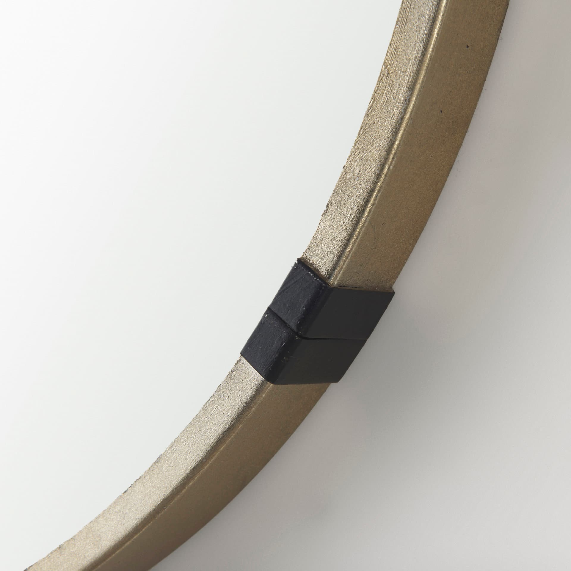 Melissa 28.5" Medium Round Gold Metal Wall Mirror — product photograph