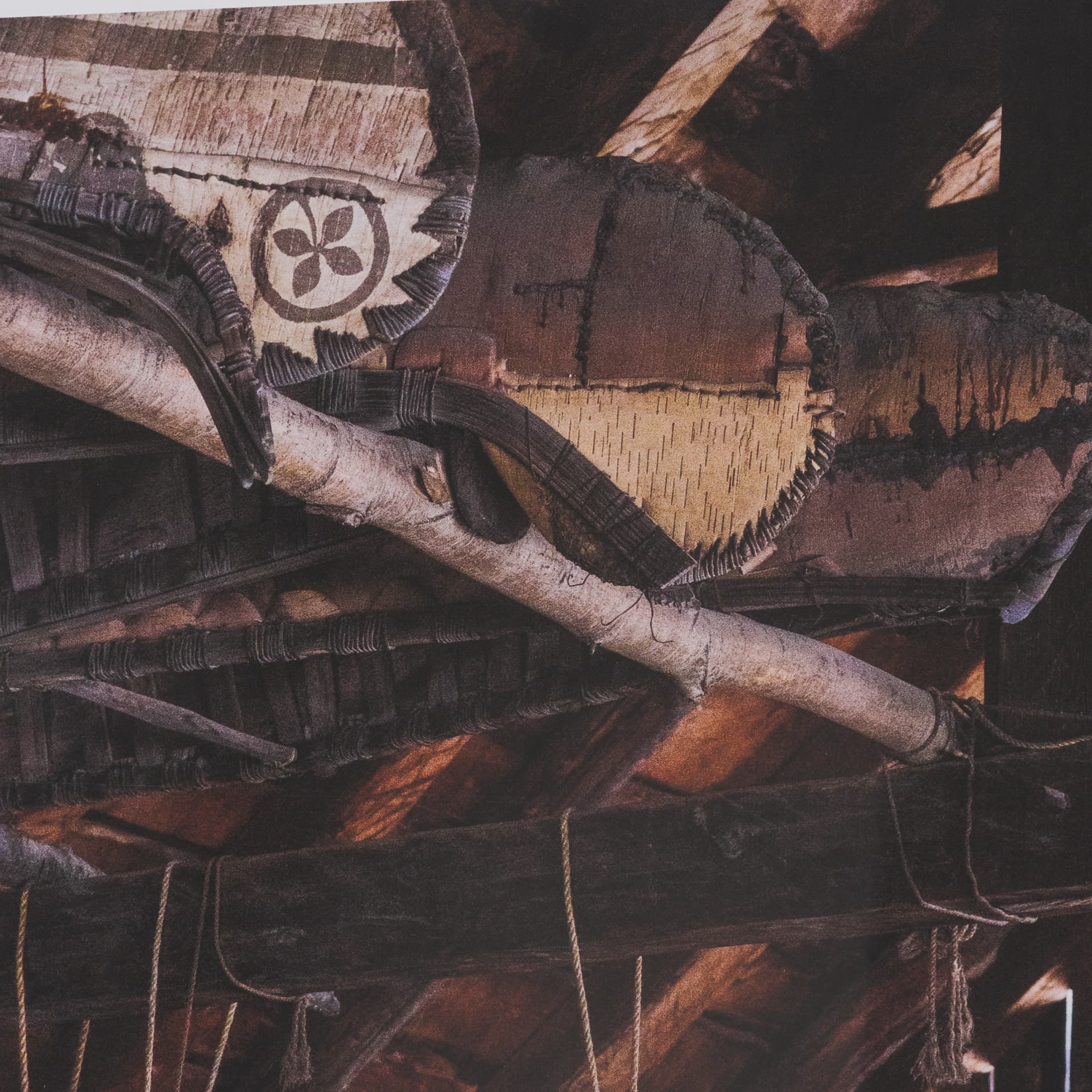 Canoe Barn by Deborah Revell Hand Embelished Framed Art Print Matted under Glass — product photograph