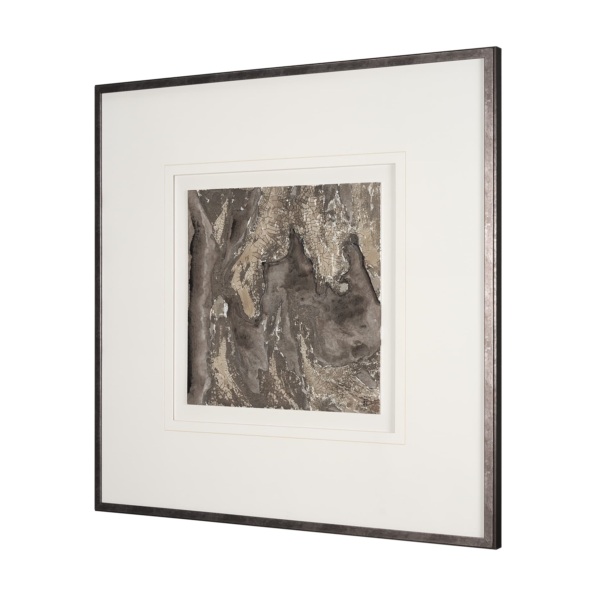 Evergreen Bark by Studio M a handmade Original Framed Artwork under Glass — product photograph