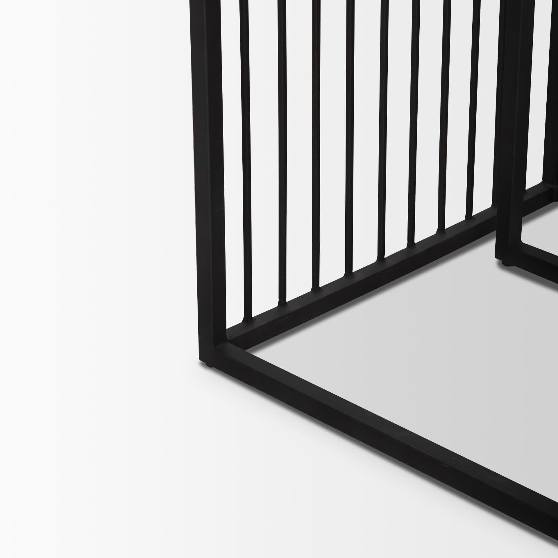Miles Black Metal w/ Light Wood Nesting End/Side Table — product photograph