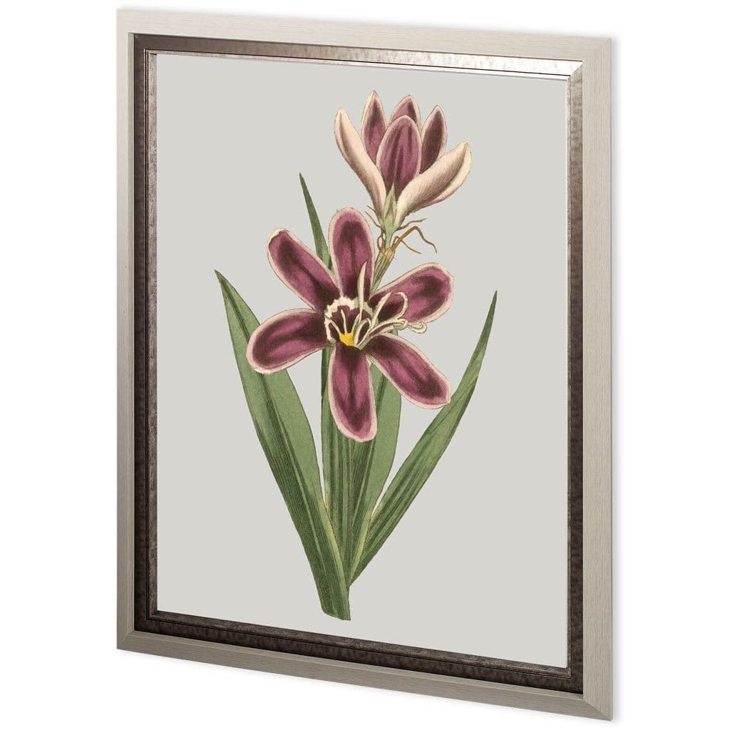 Custom Floral Gems III by Ferdos Maleki Hand Embellished Textured Framed Art Print Matted under Glas — product photograph