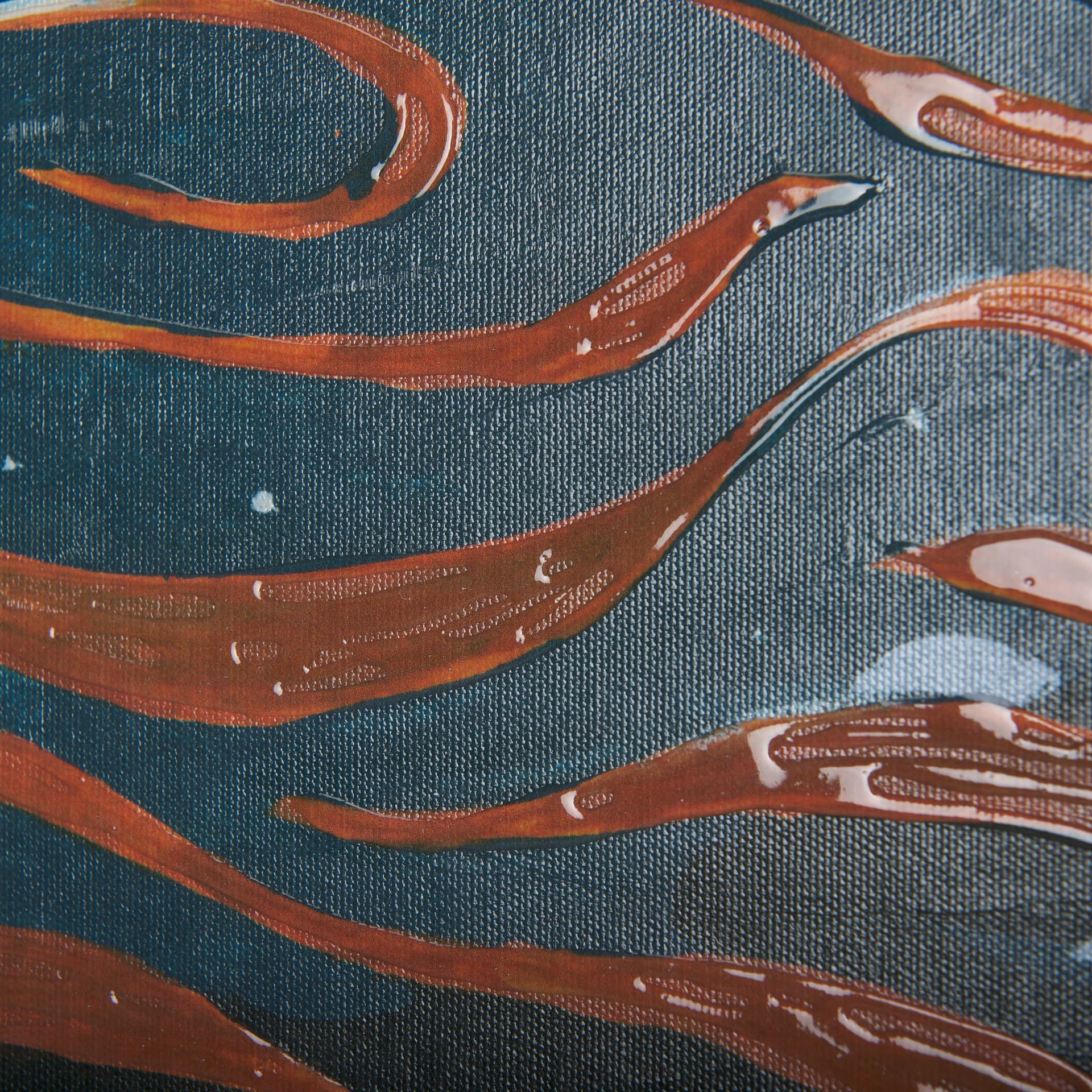 Sea bay at nitght III by Mercana Studio a Hand Embellished Textured Canvas — product photograph