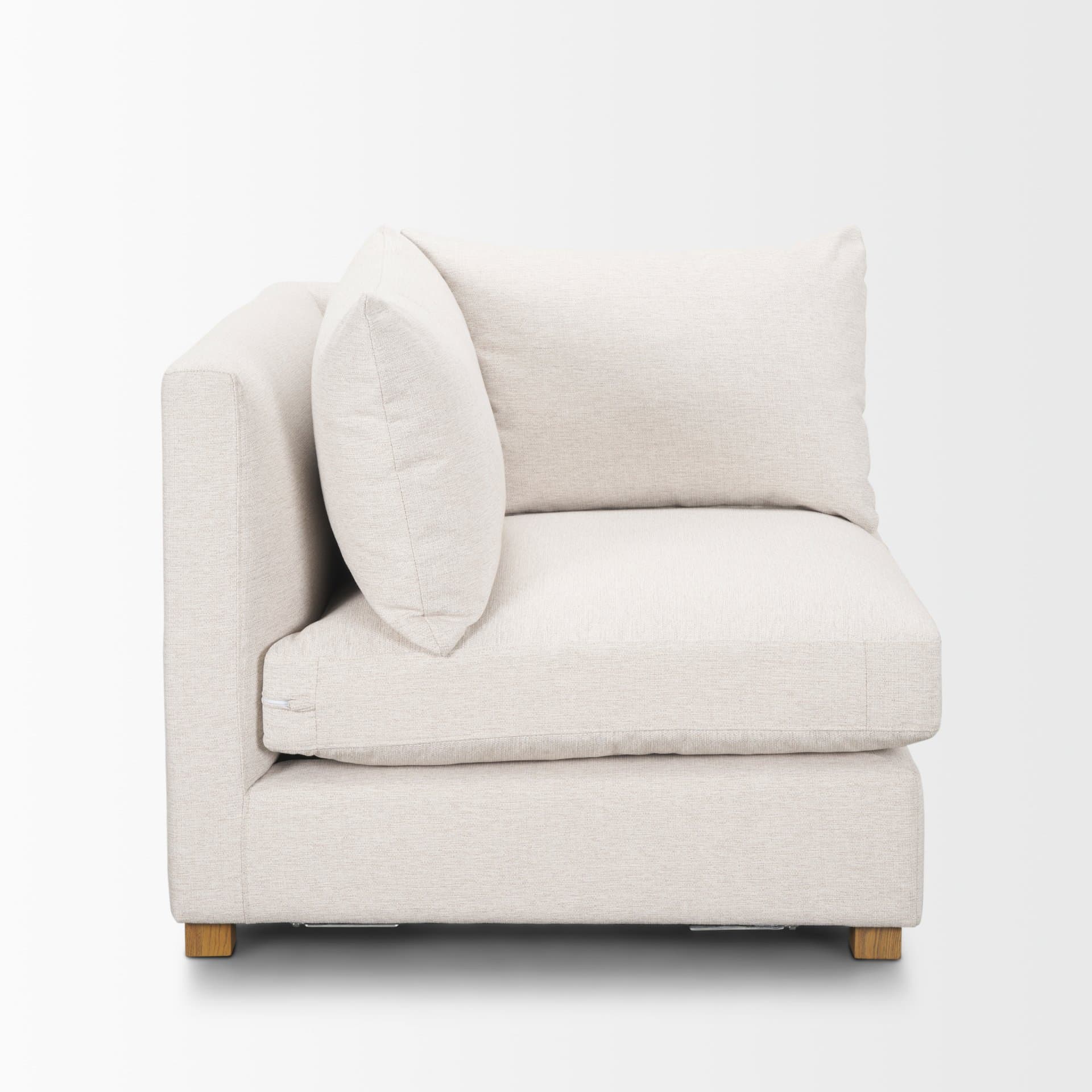 Halston Corner Sectional Piece Oatmeal Performance Fabric — product photograph