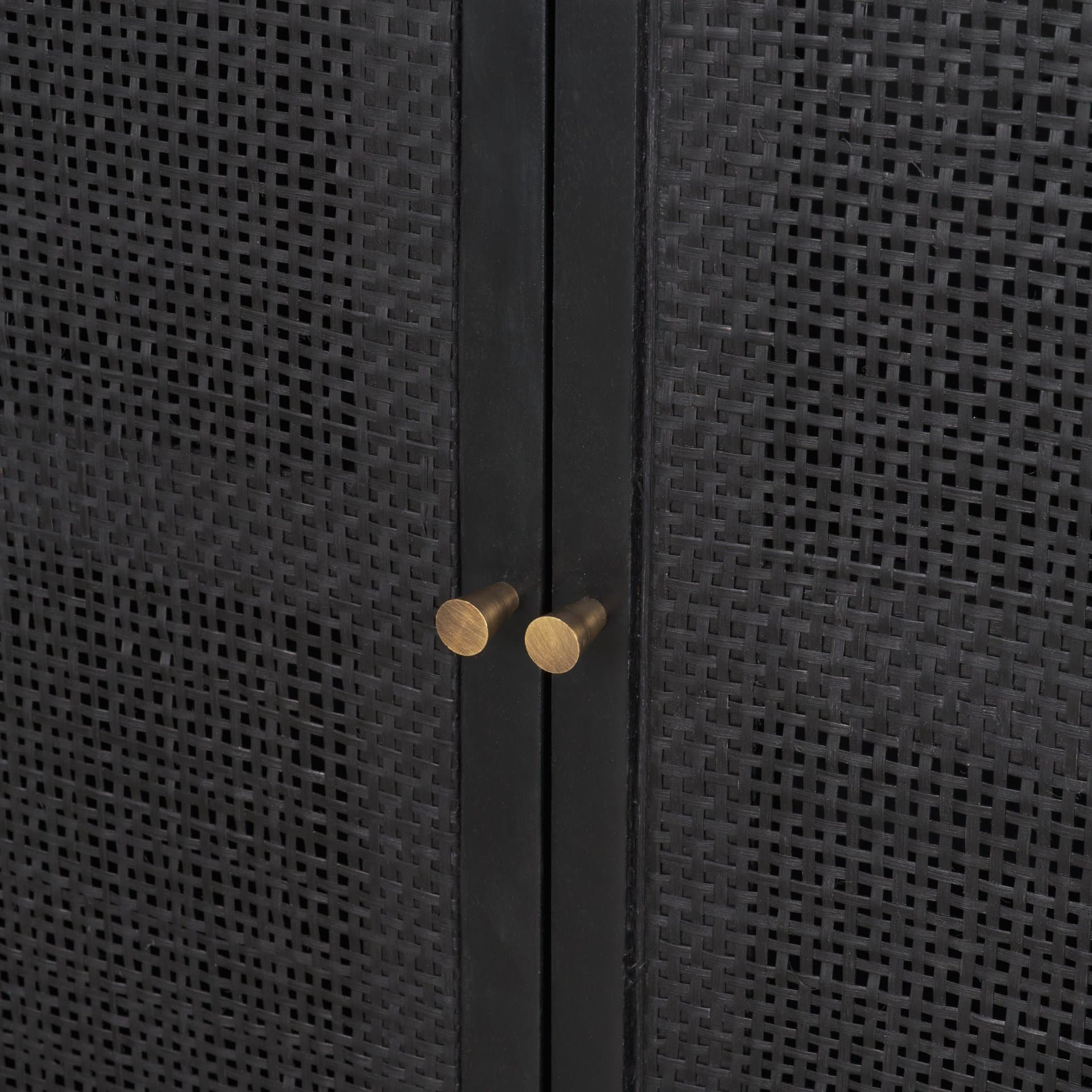 Grier 72" Black Wood W/ Black Cane Sideboard — product photograph