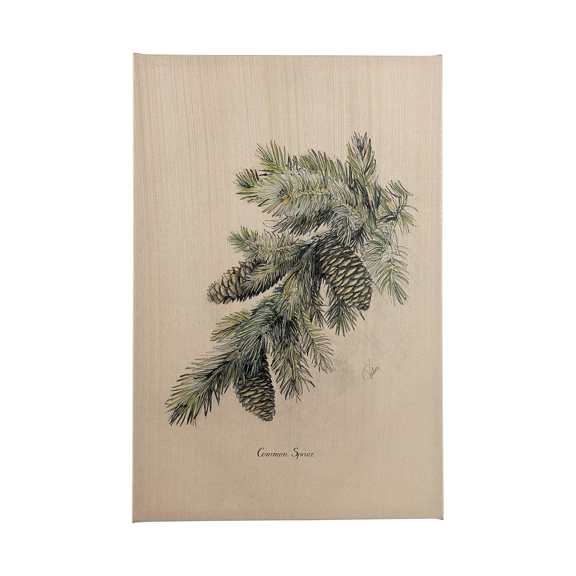 Evergreen collection IV by Victoria a Hand Embellished Textured Canvas — product photograph