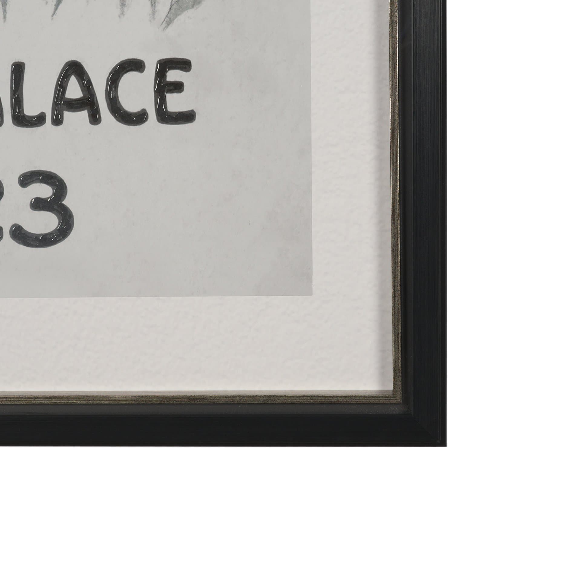 Ephemera Flower Show by The Vintage Collection Hand Embelished Framed Artwork Matted under Glass — product photograph