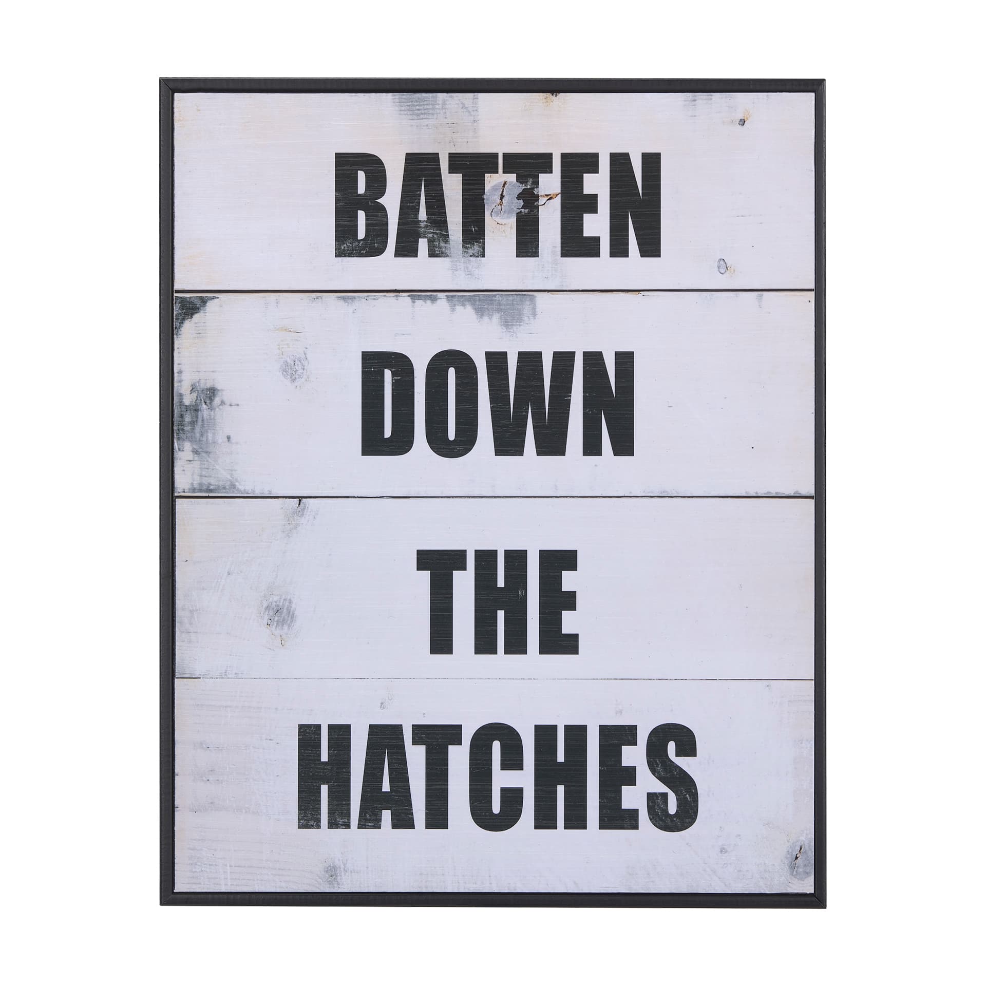 Batten Down The Hatches by Mercana Studio a Hand Embellished Textured Framed Art Print — product photograph