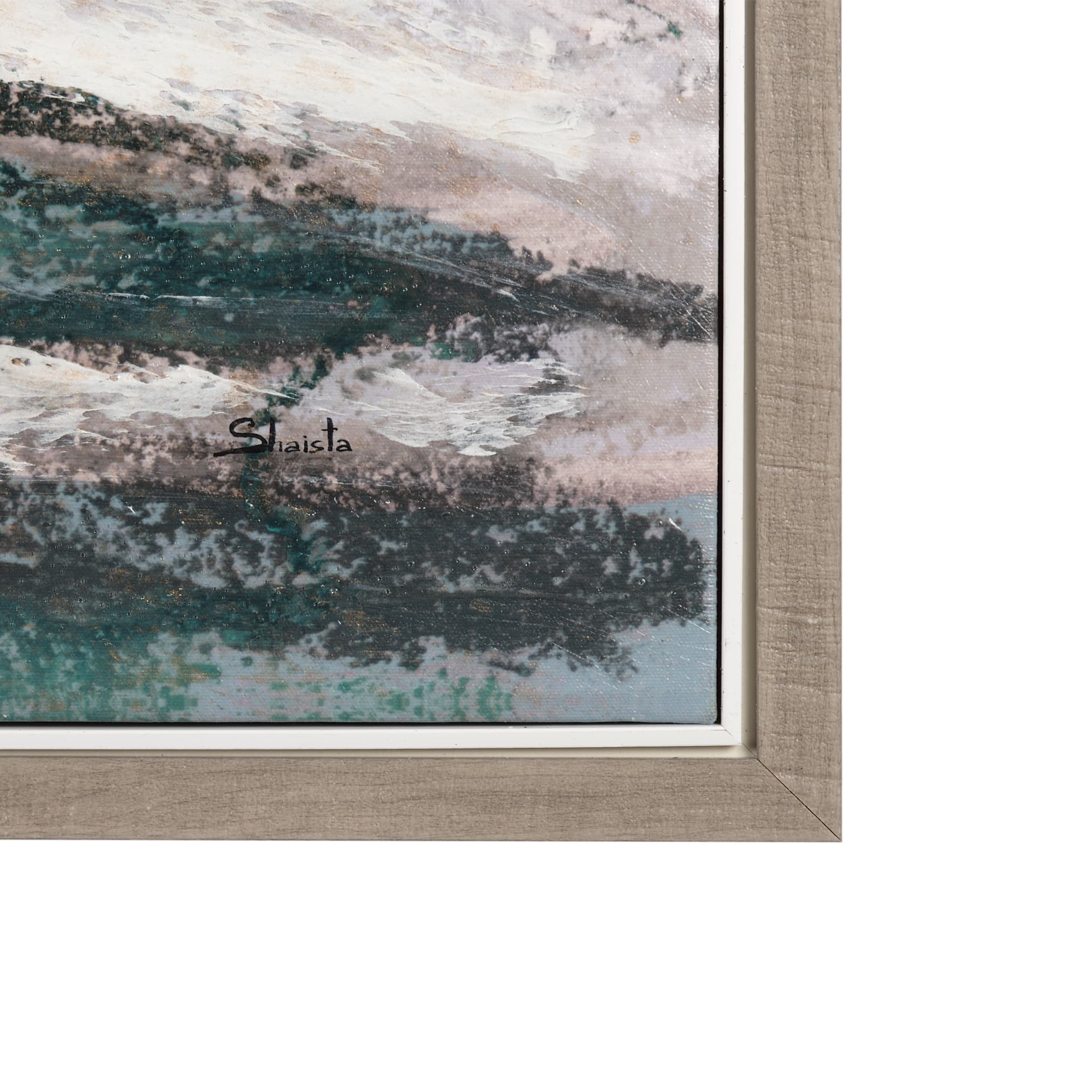 Sunshine Glare on The Waves II by Mercana Studio a Hand Embellished Textured Framed Canvas — product photograph