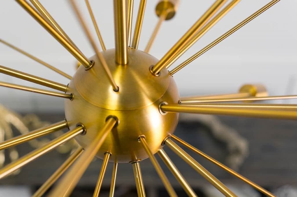 Edisonna II (38"D) Gold Sputnik Twenty Bulb Chandelier — product photograph