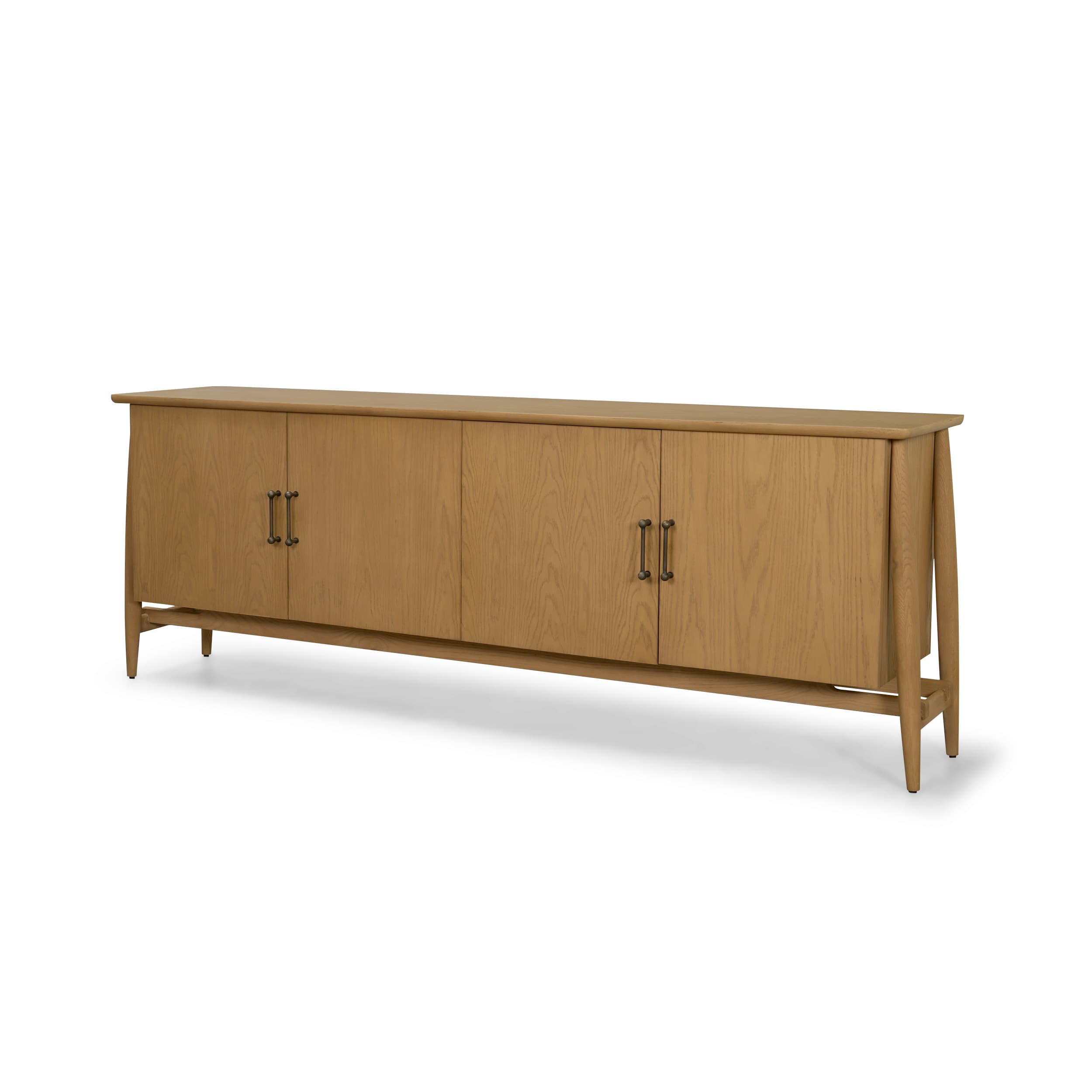 Hollis Warm Brown Wood 4-Door Closed Sideboard — product photograph