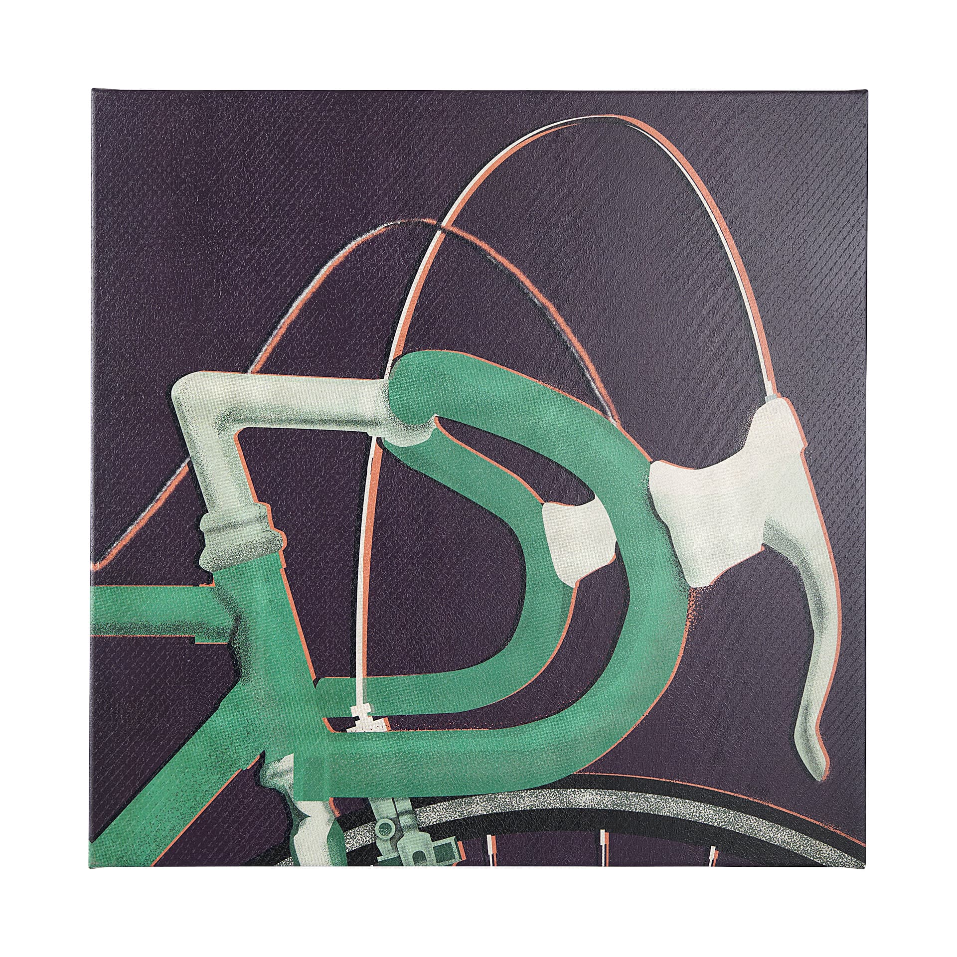 Bike Handle Purple by Alarm a Hand Embellished Textured Canvas — product photograph