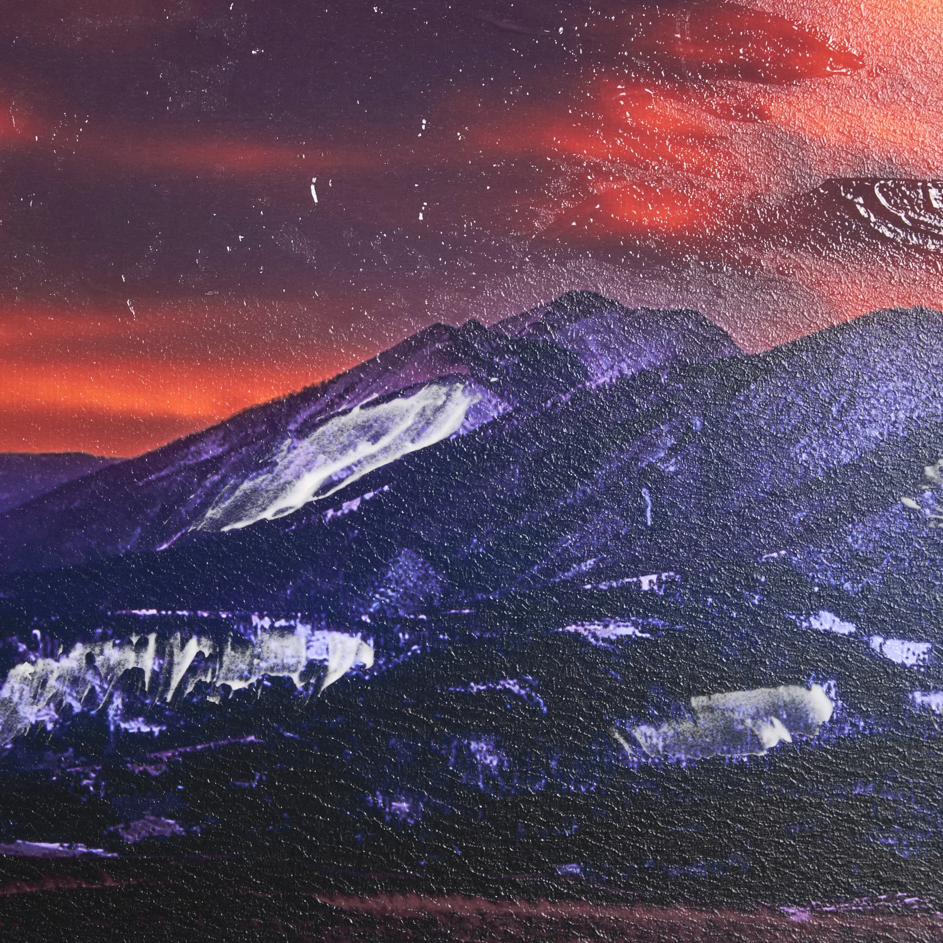 Livingston Peak by Gary Blatter a Hand Embelished Textured Framed Photo Art Print Matted under Glass — product photograph