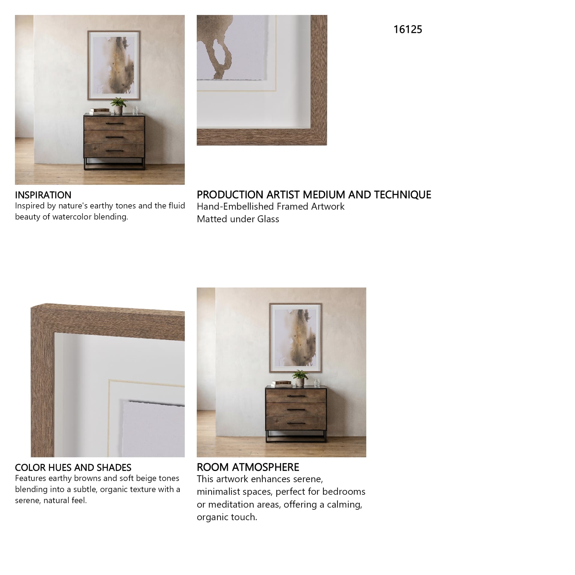 Awakening by Ira Havuka Hand-Embellished Framed Artwork Matted under Glass — in a styled room