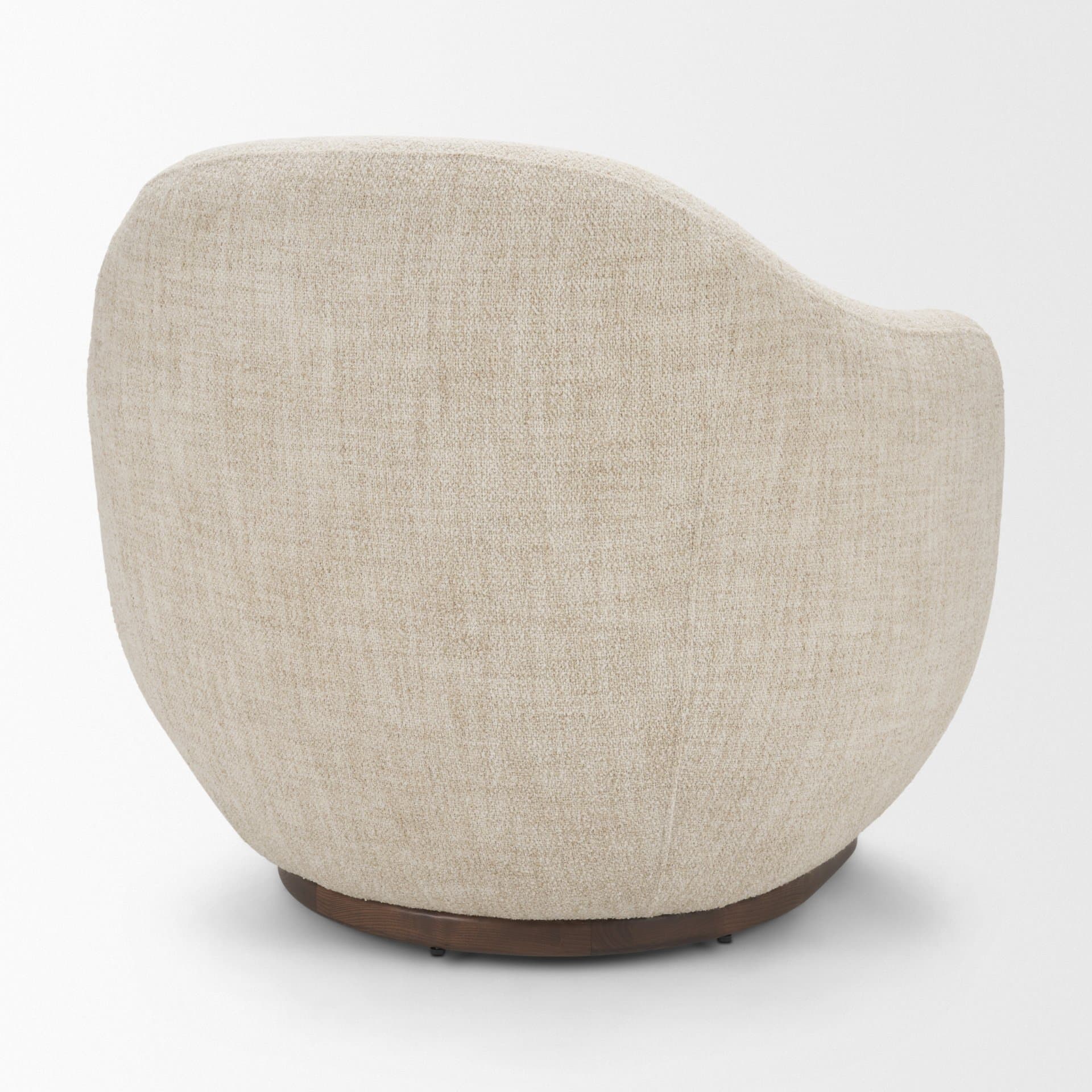 Hudson Oatmeal Fabric Upholstered Swivel Chair — product photograph