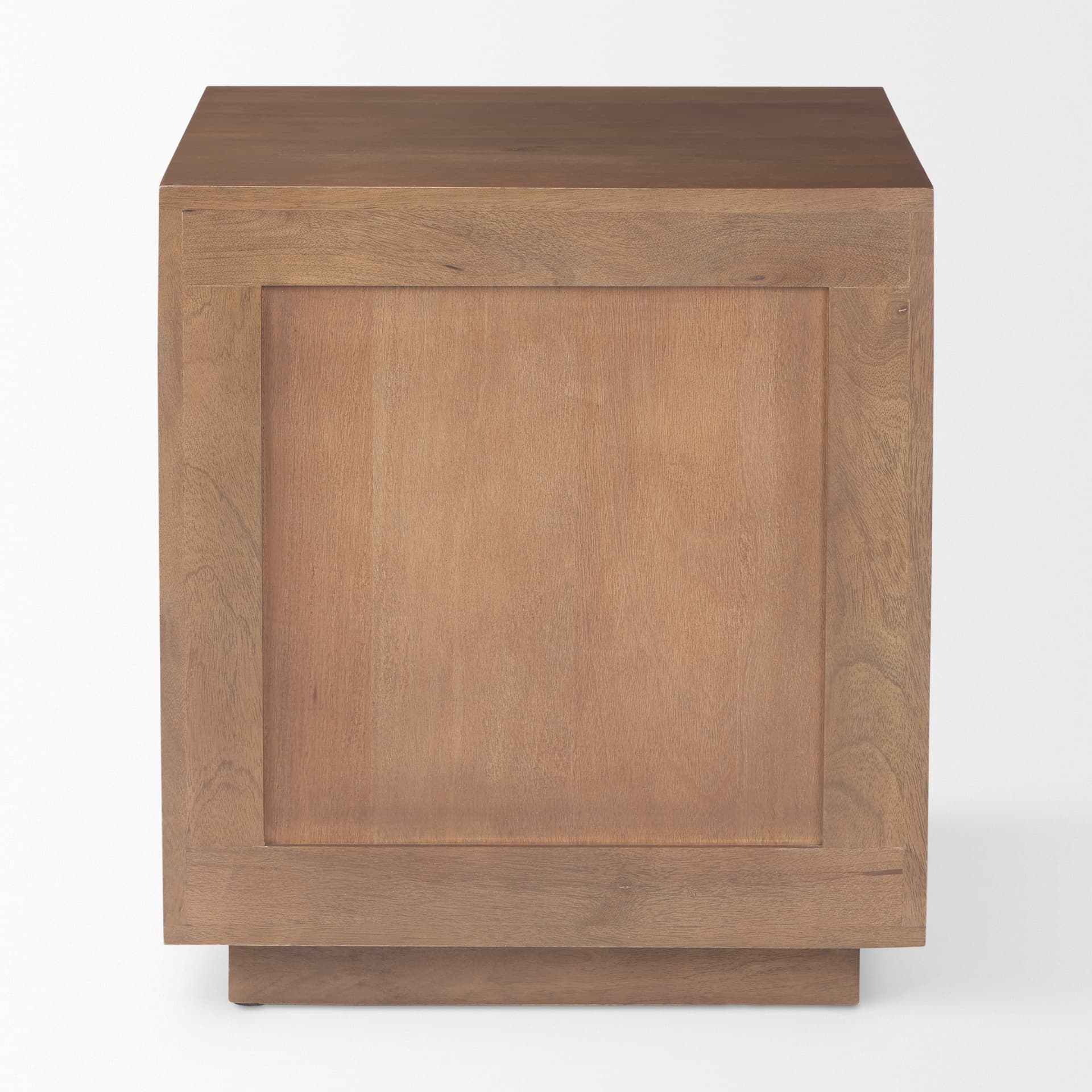 Grier Medium Brown Wood w/ Cane End Table — product photograph