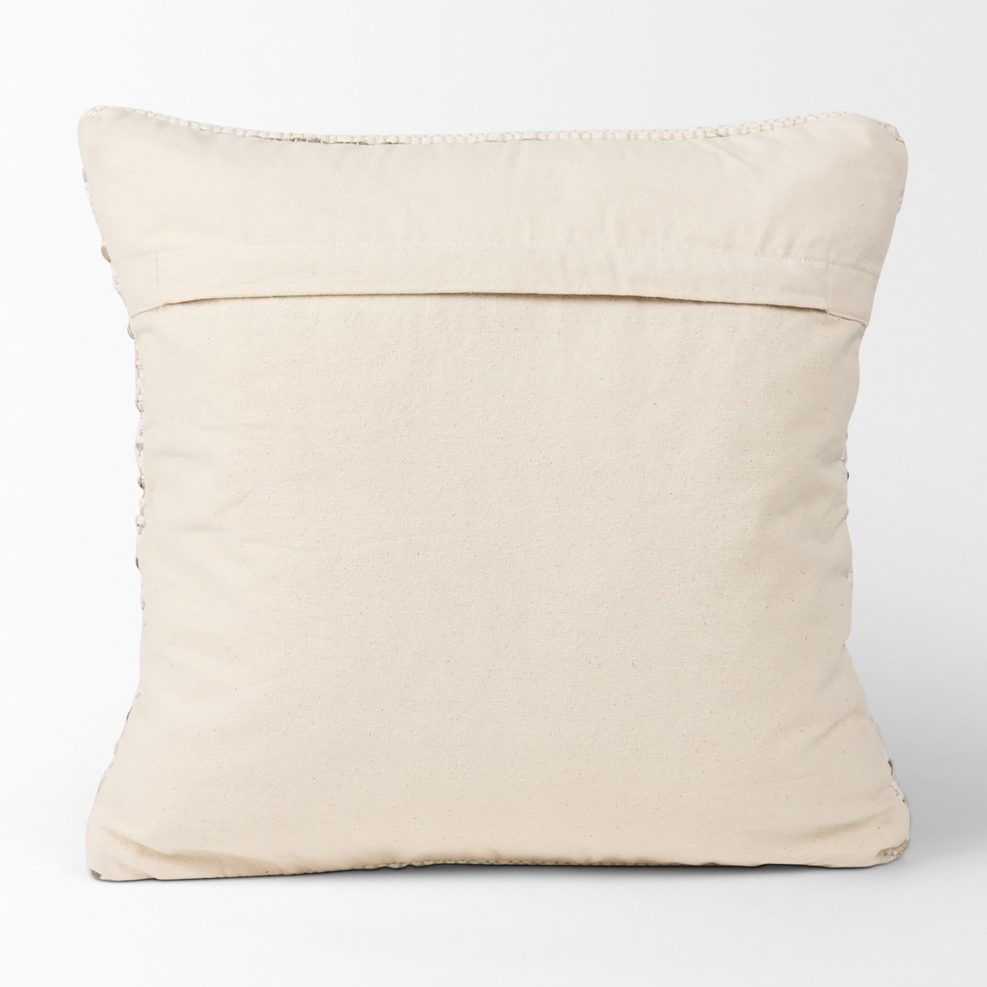 Kodi 20x20 Cream with Stripes Square Pillow Cover w/Non-Allergen Filler — product photograph