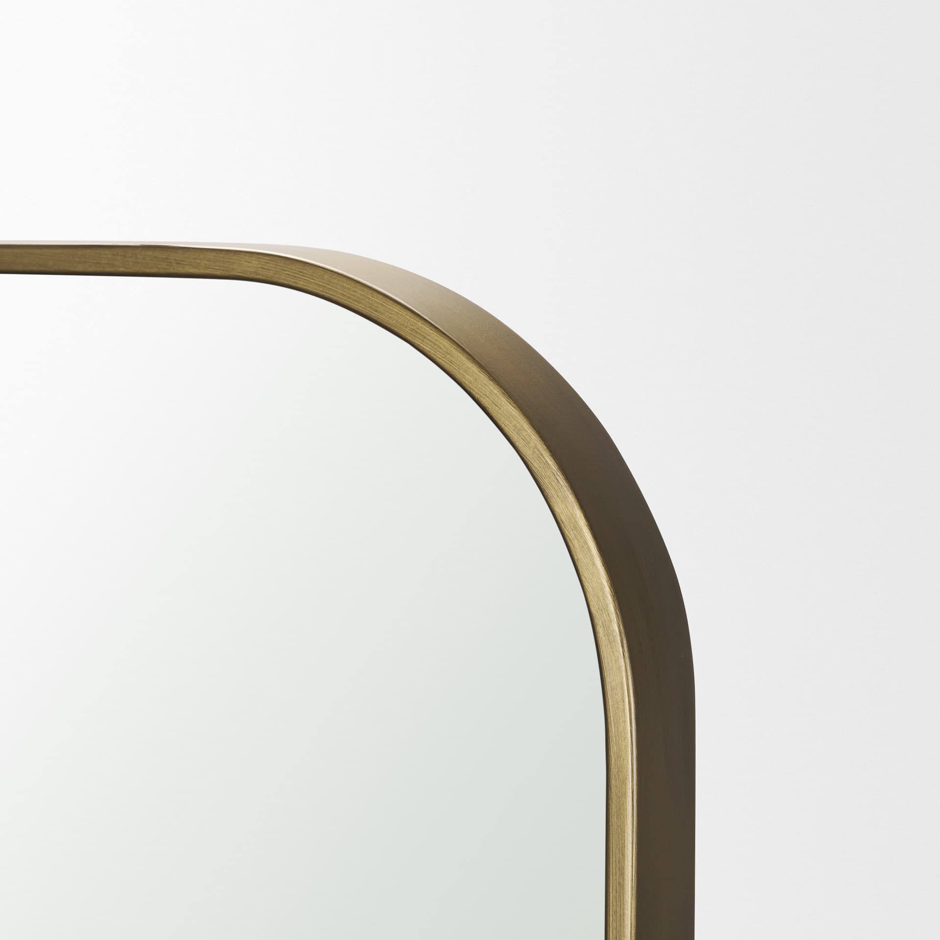 Timon Brushed Gold Square Arched Mirror — product photograph