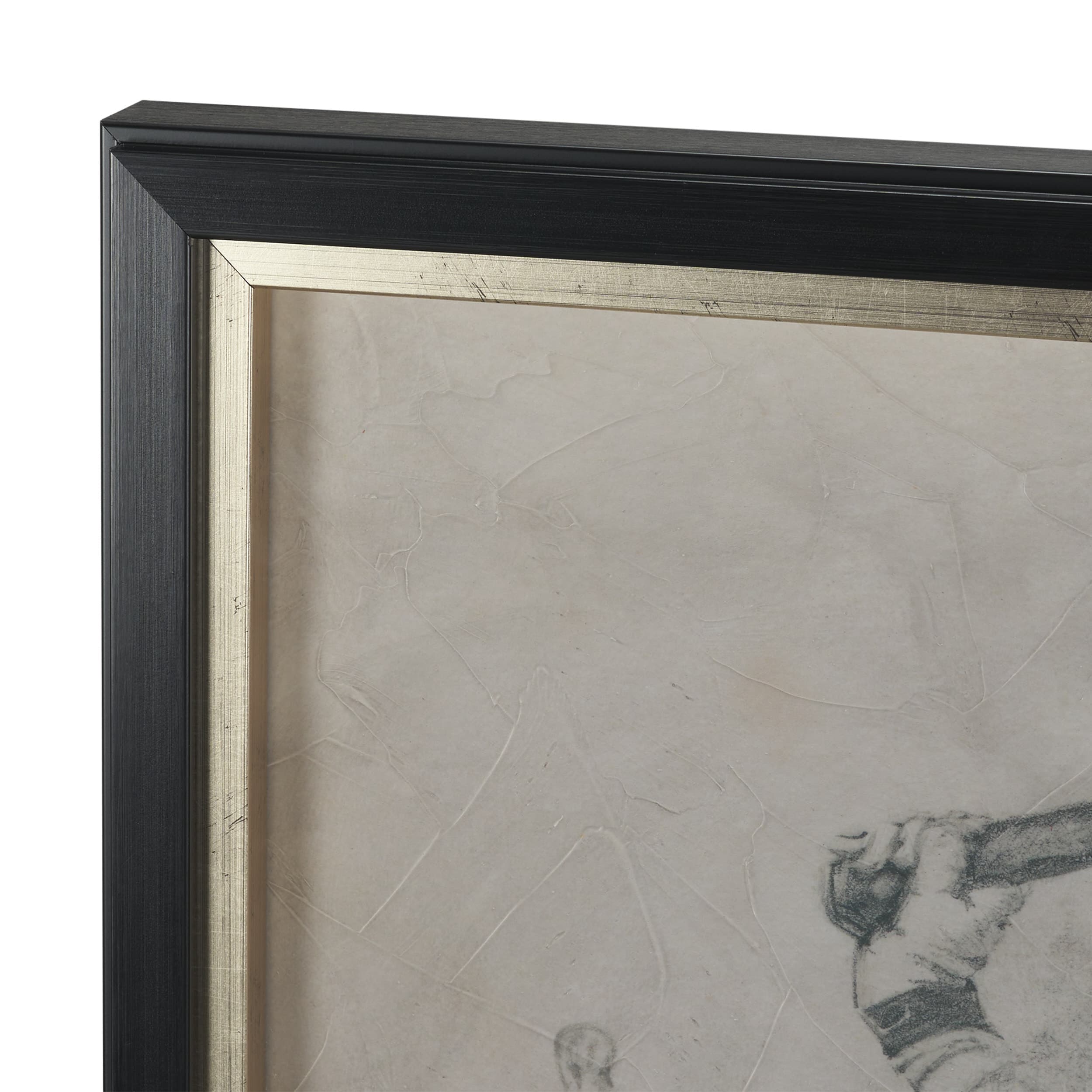 Polo Player I by Mercana Studio a Hand Embellished Textured Framed Art Print Matted under Glass — product photograph