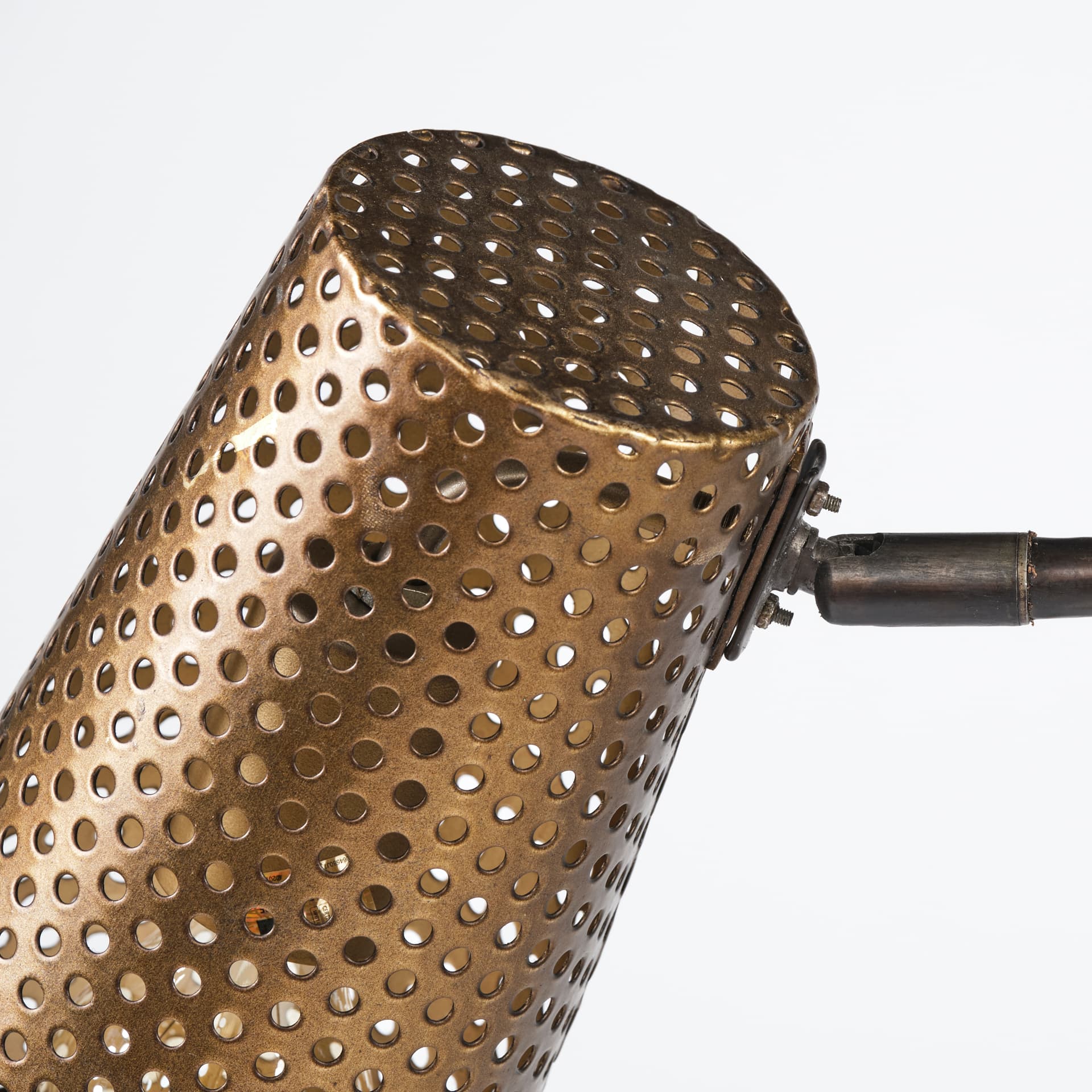 Wesley II (22.4"H) Gold/Black Perforated Metal Shade Table Lamp — product photograph