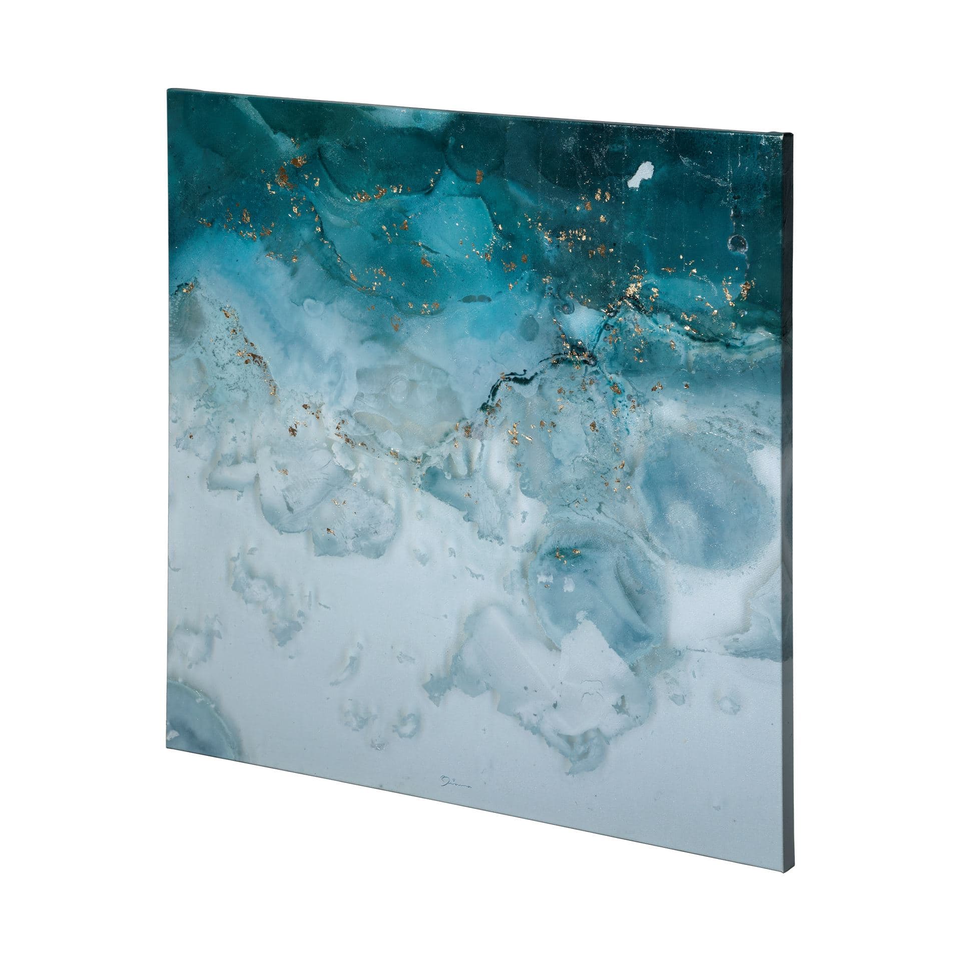 Aerial Blue I by Mercana Studio a Hand Embellished Textured Canvas — product photograph