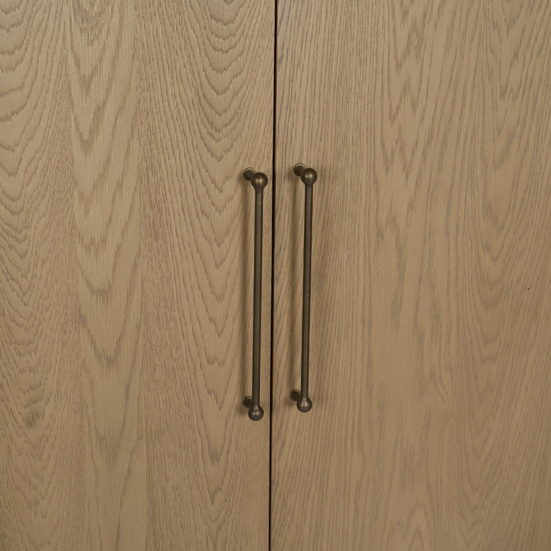 Hollis Gray-Brown Wood Curio Cabinet — product photograph