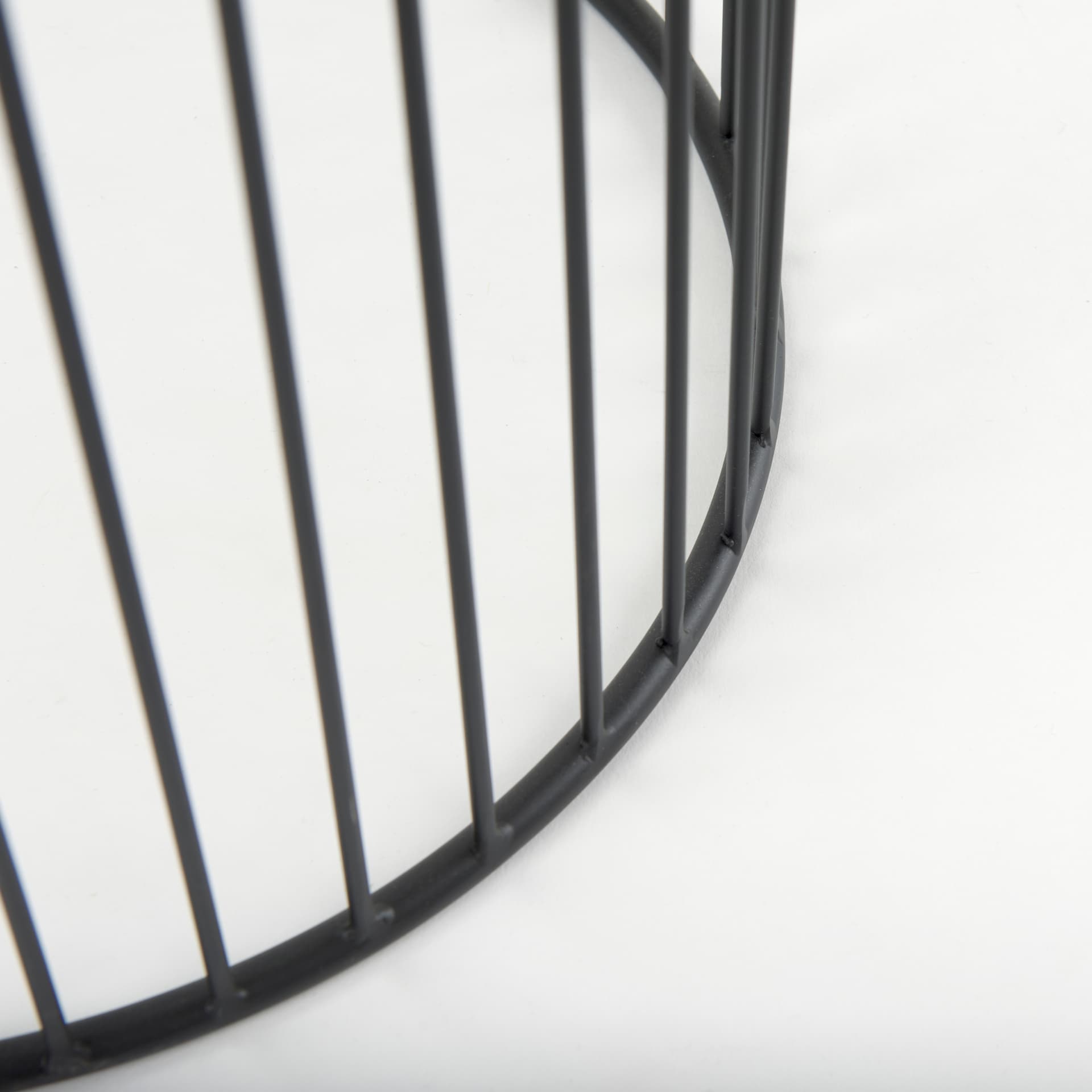 Shani Set of 2 Round, Black Metal w/ Glass, Accent Tables — product photograph