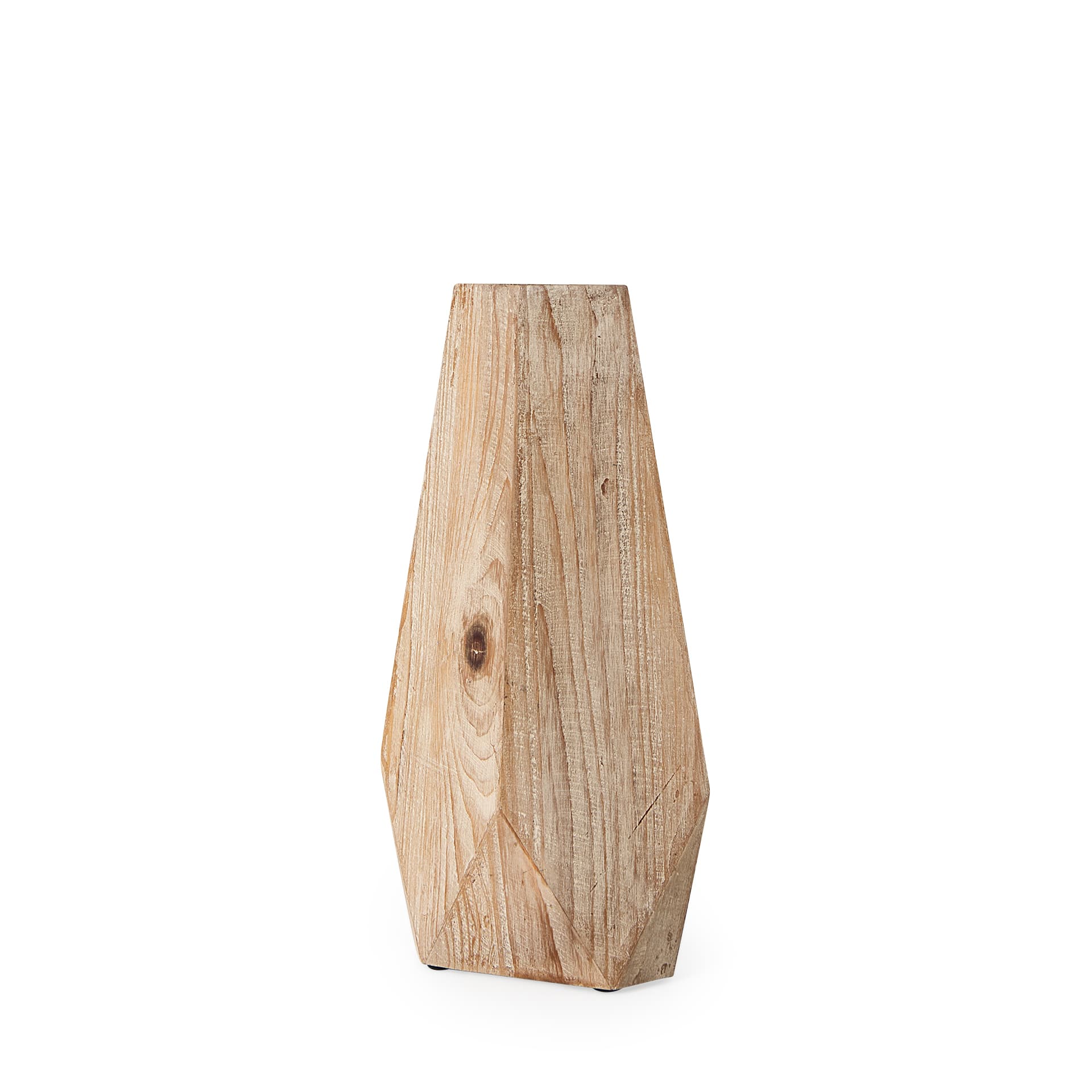 Allen II Small Natural Wooden Base Oval Vase — product photograph