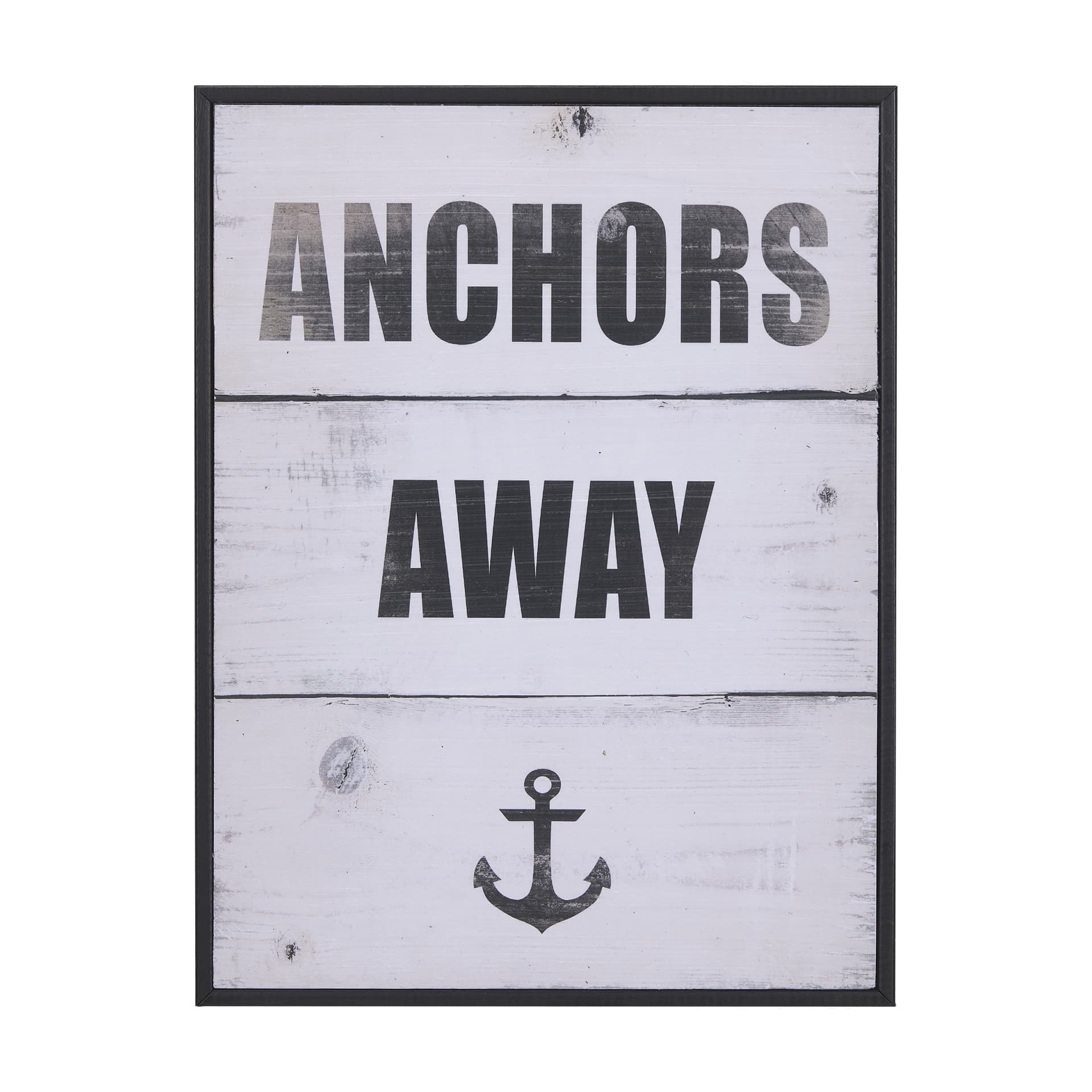 Anchors Away by Mercana Studio a Hand Embellished Textured Framed Art Print — product photograph