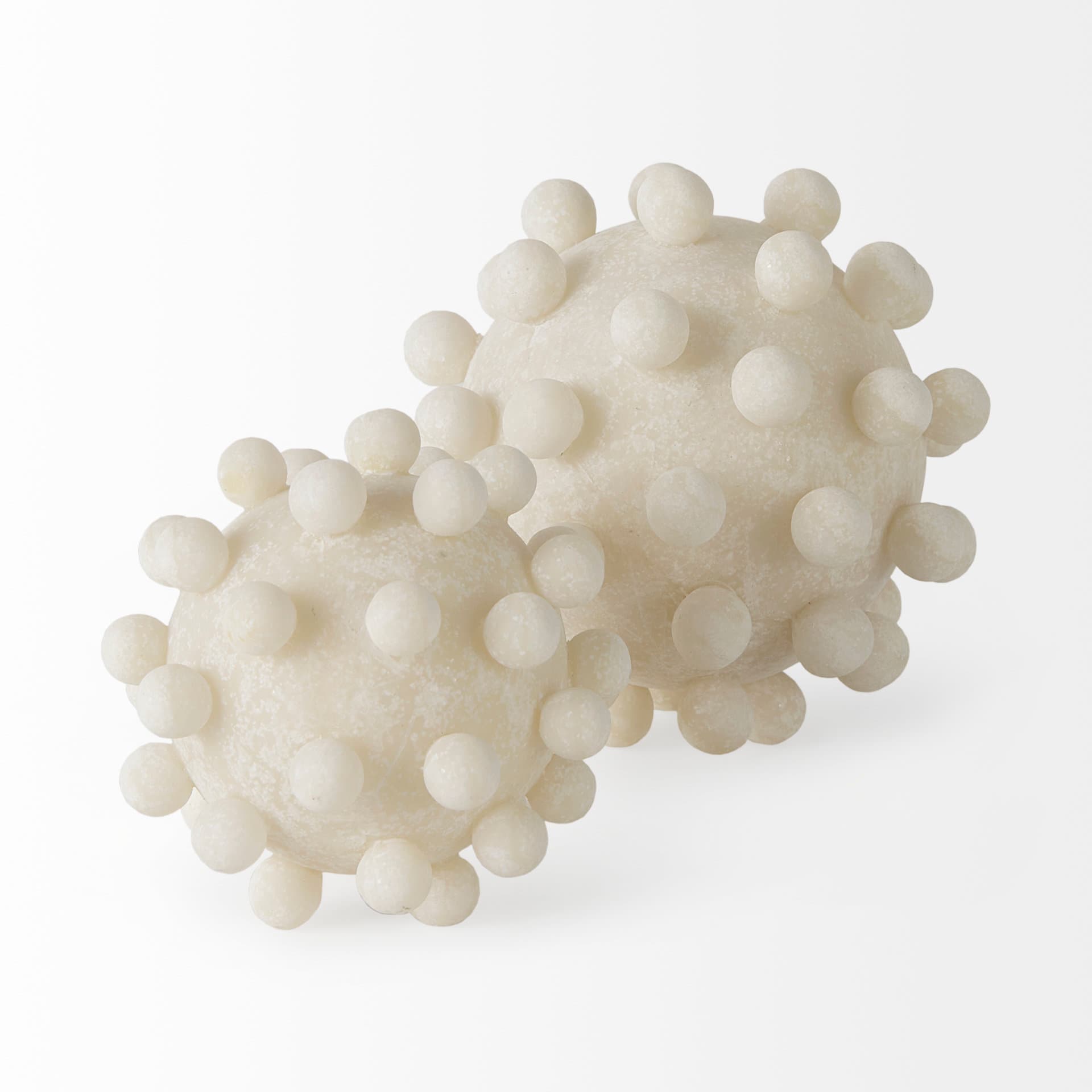 Malo 5.9L x 5.9W x 5.9H Cream Resin Large Sphere Decorative Object — product photograph
